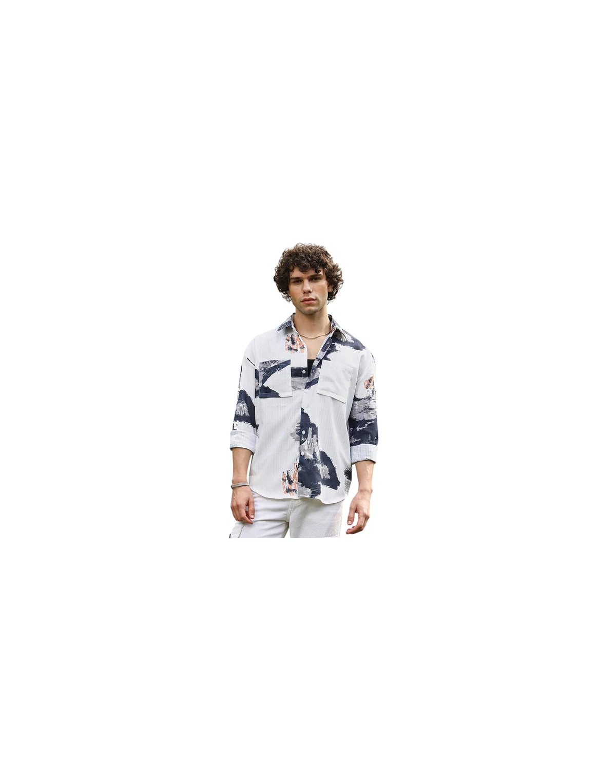 Men's Ethereal Strokes Oversized Shirt