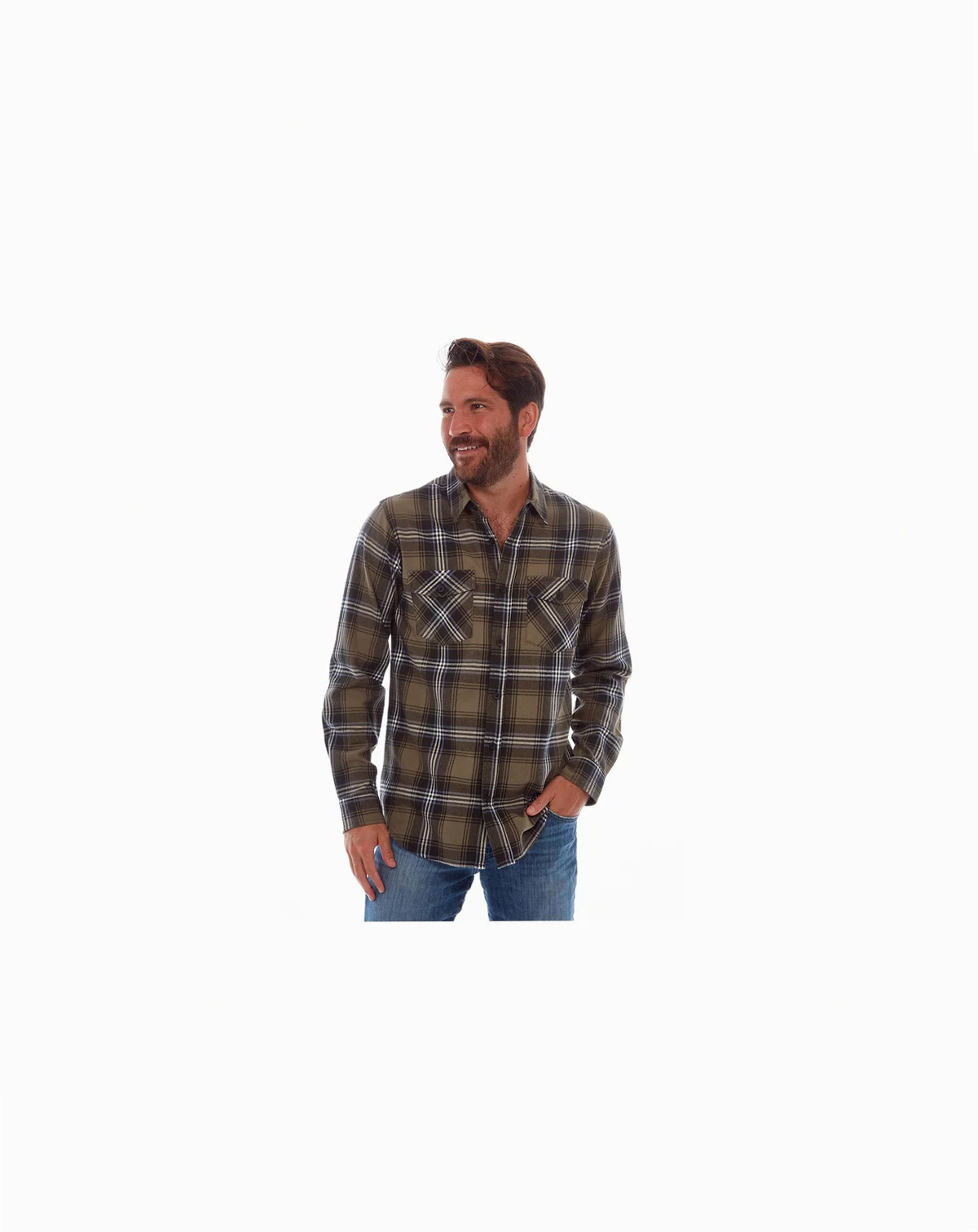 Men's Clothing Long Sleeve Flannel Shirt