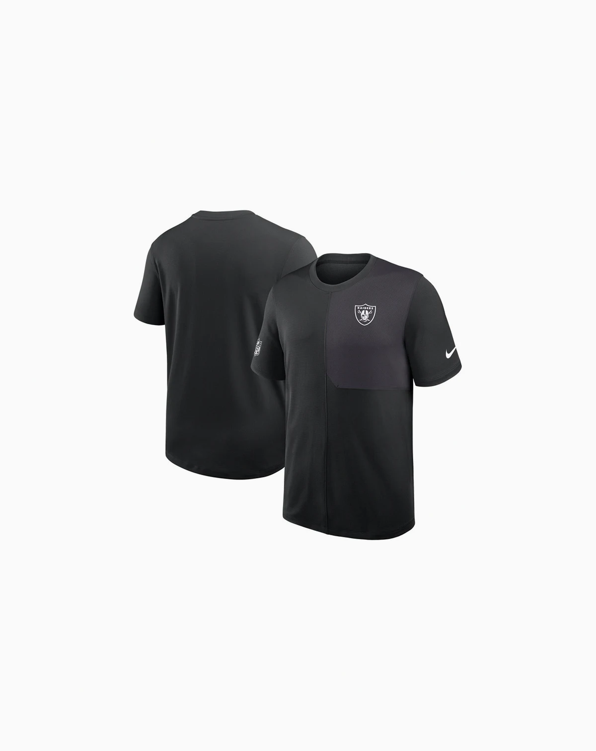 Men's Black Las Vegas Raiders Sideline UV Performance Coach Shirt