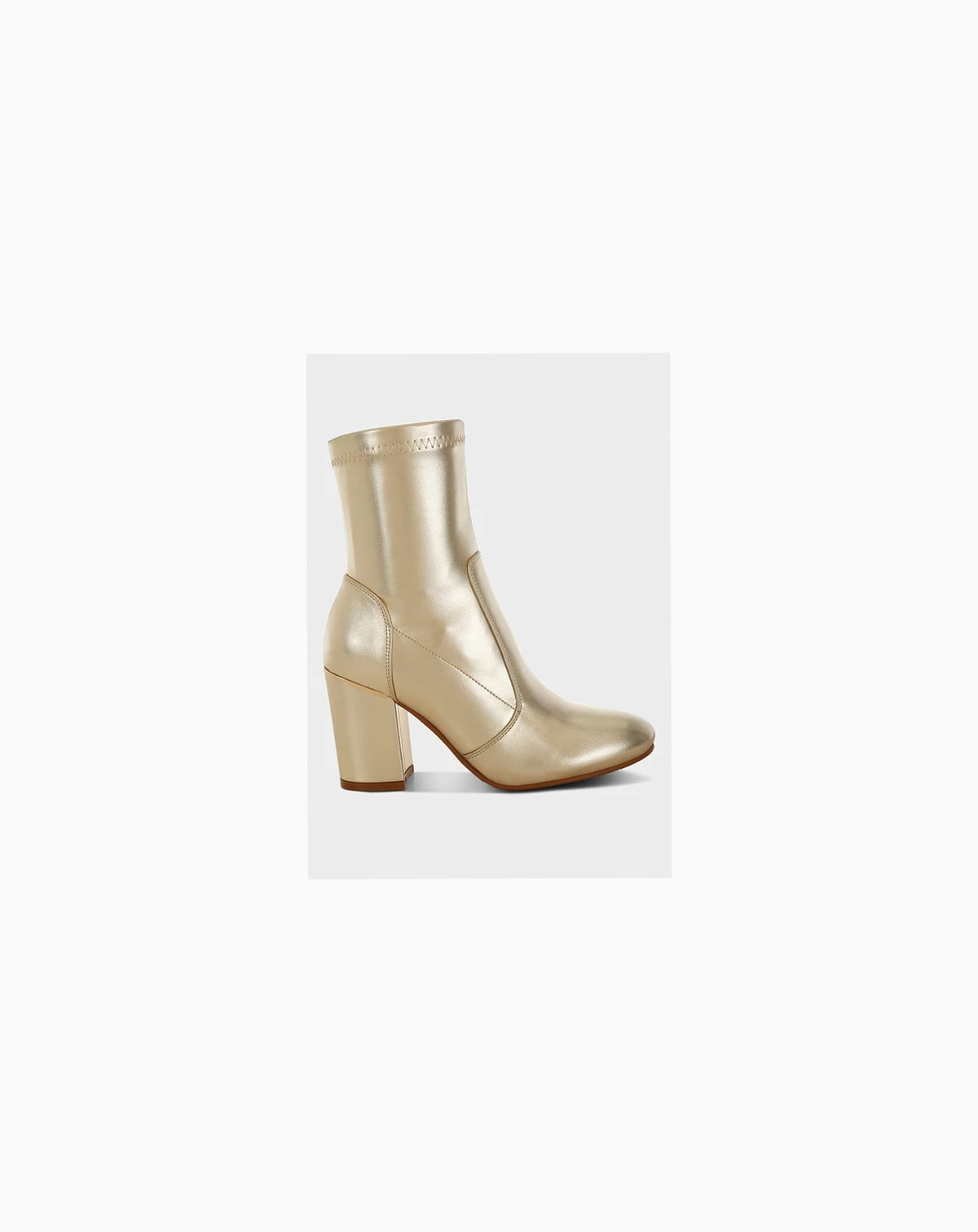 Womens Tirana Metallic Pleather Sock Boots
