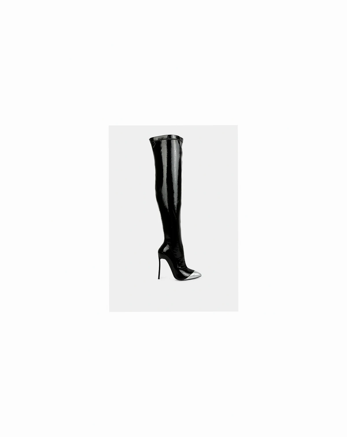 Womens Chimes High Heel Patent Long Boots