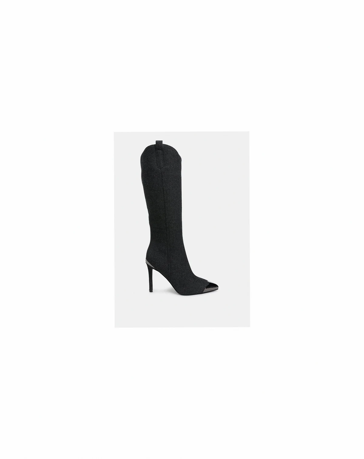 Womens Ridda Metallic Cap Toe Denim Boots