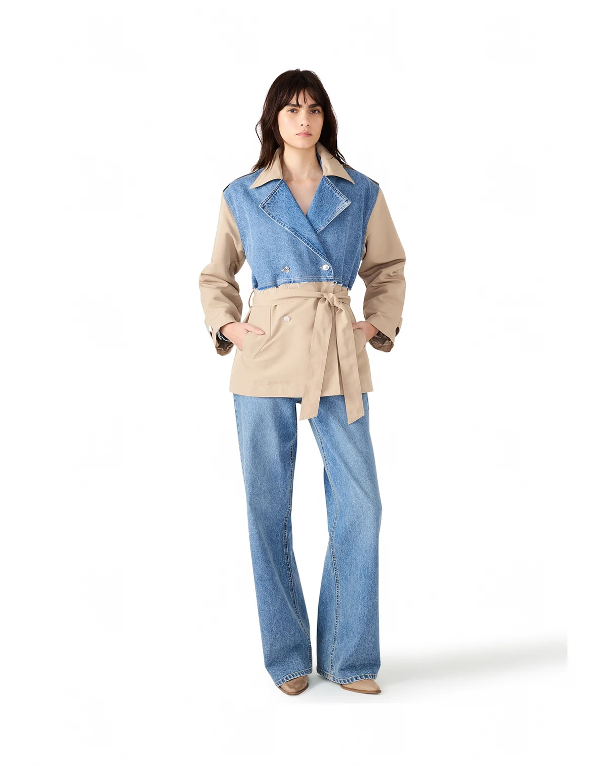 Women's Cropped Trench Coat