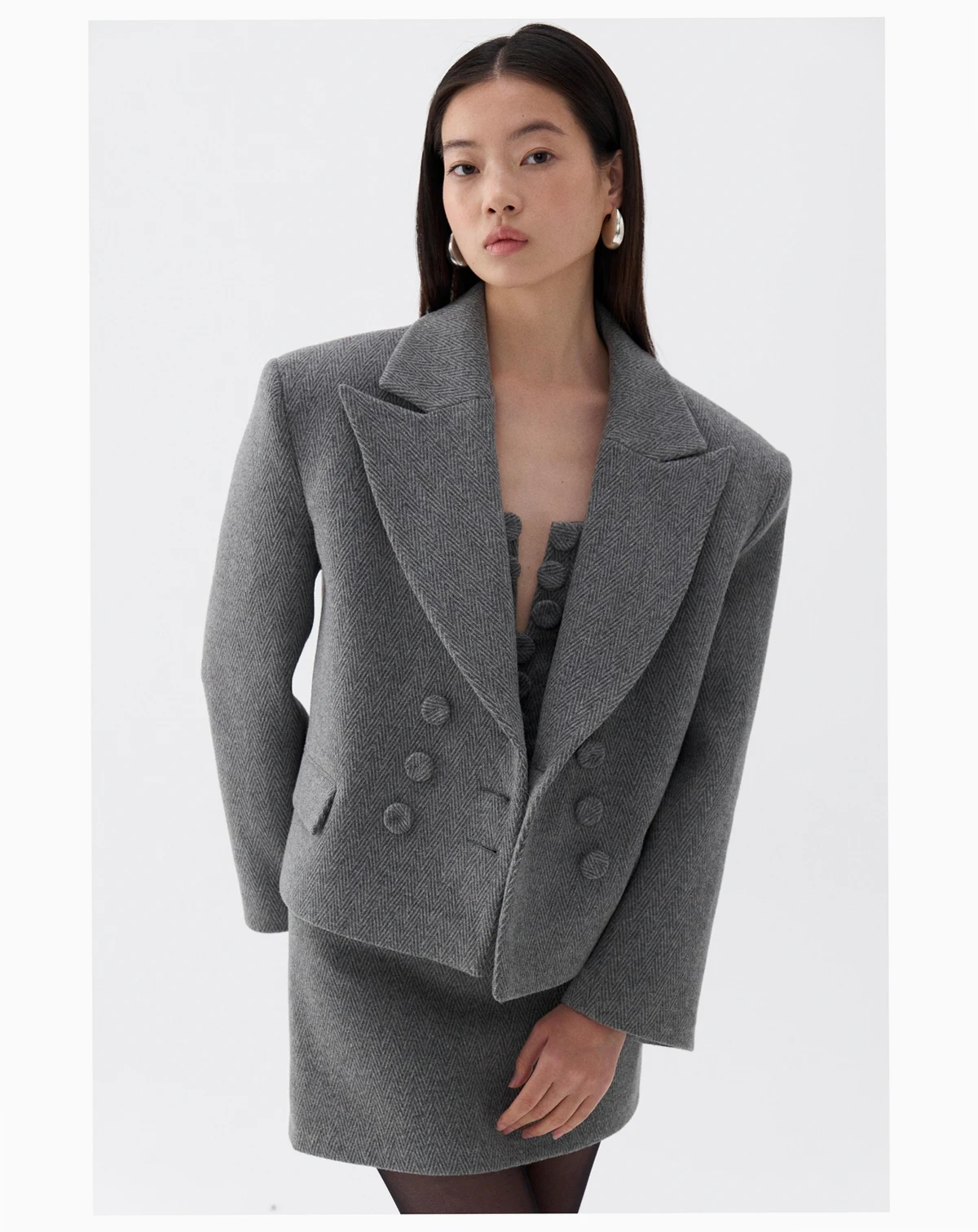 Women's Oversized Padded Shoulder Jacket