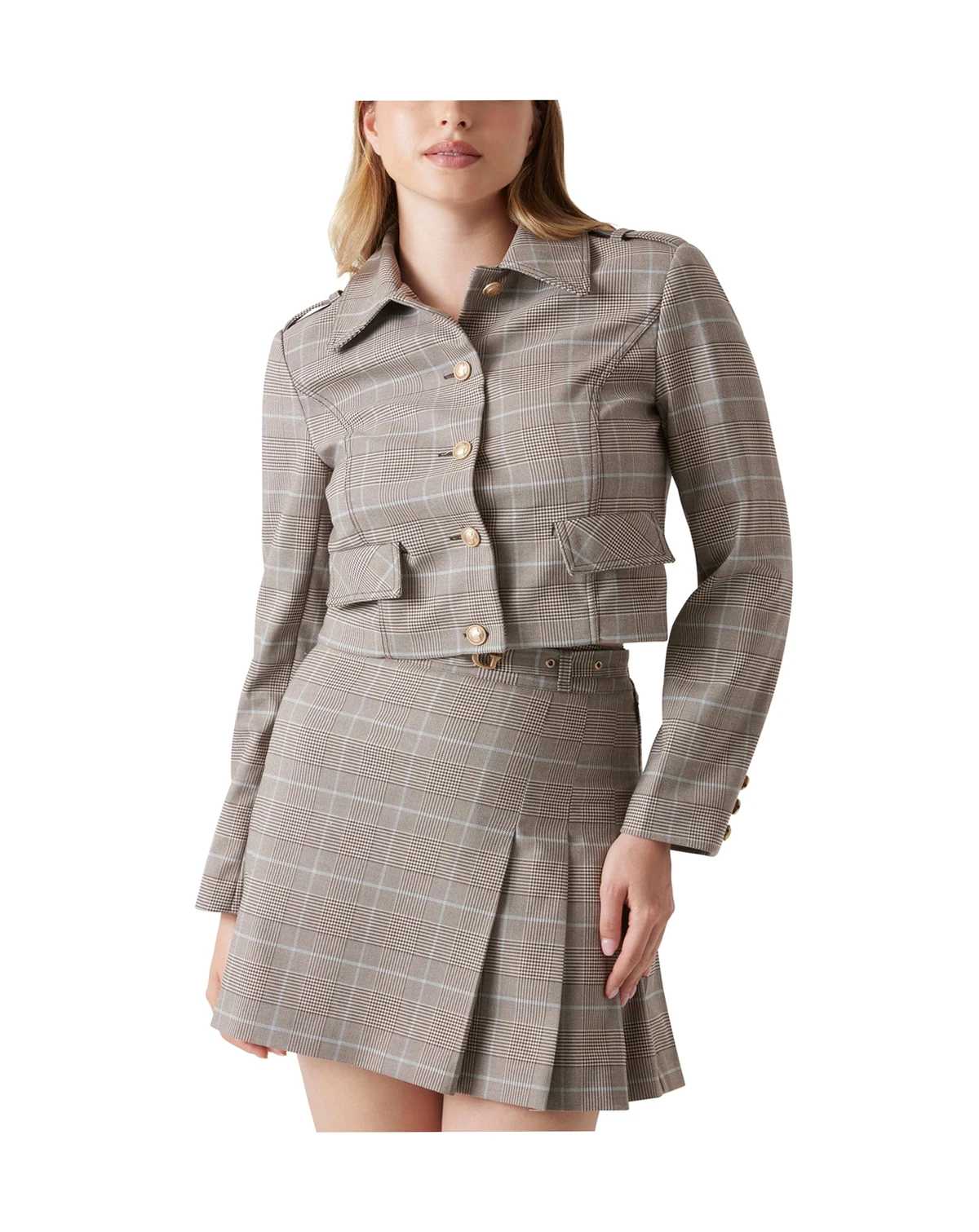 Women's Geraldine Cropped Plaid Jacket