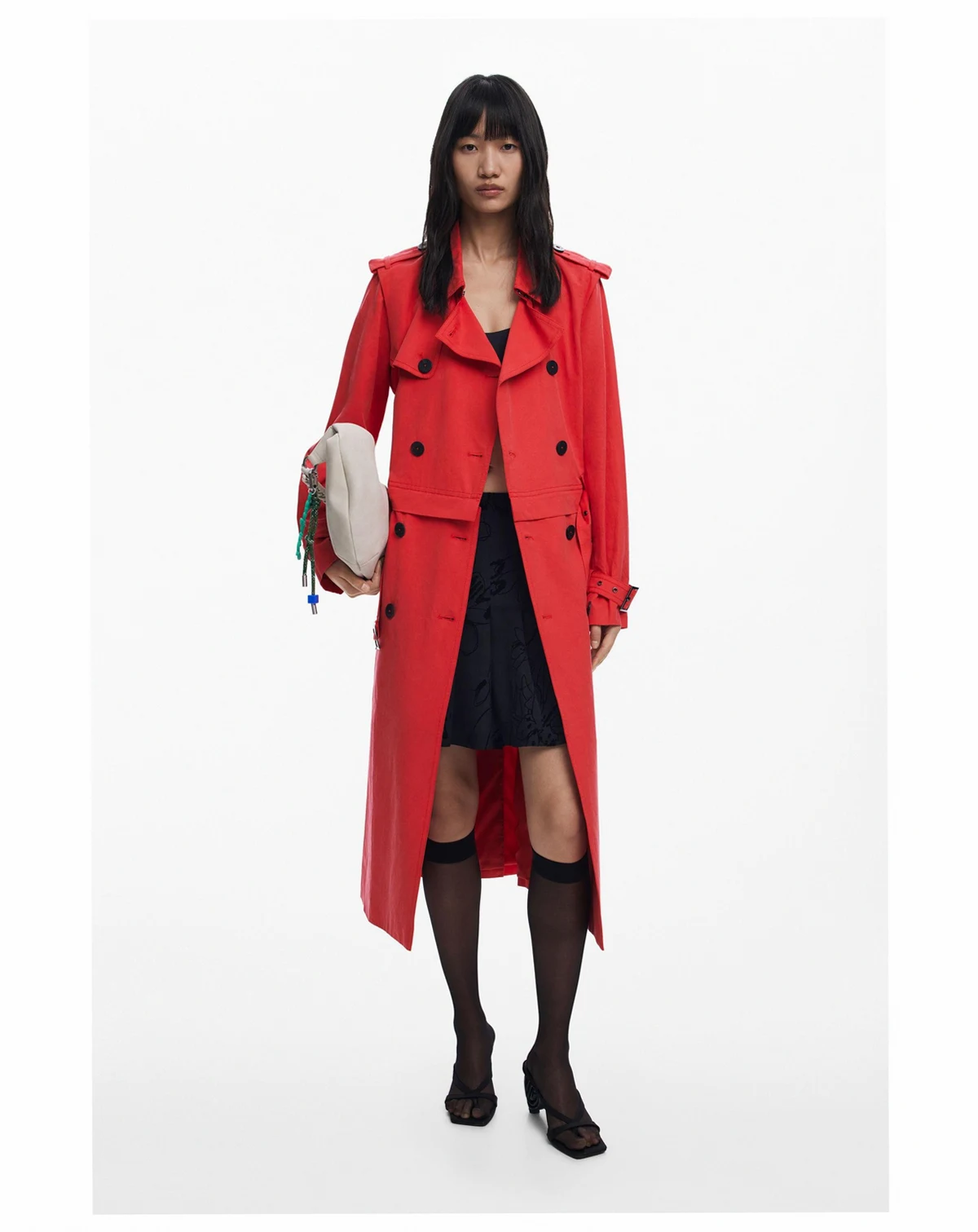 Women's Detachable trench coat