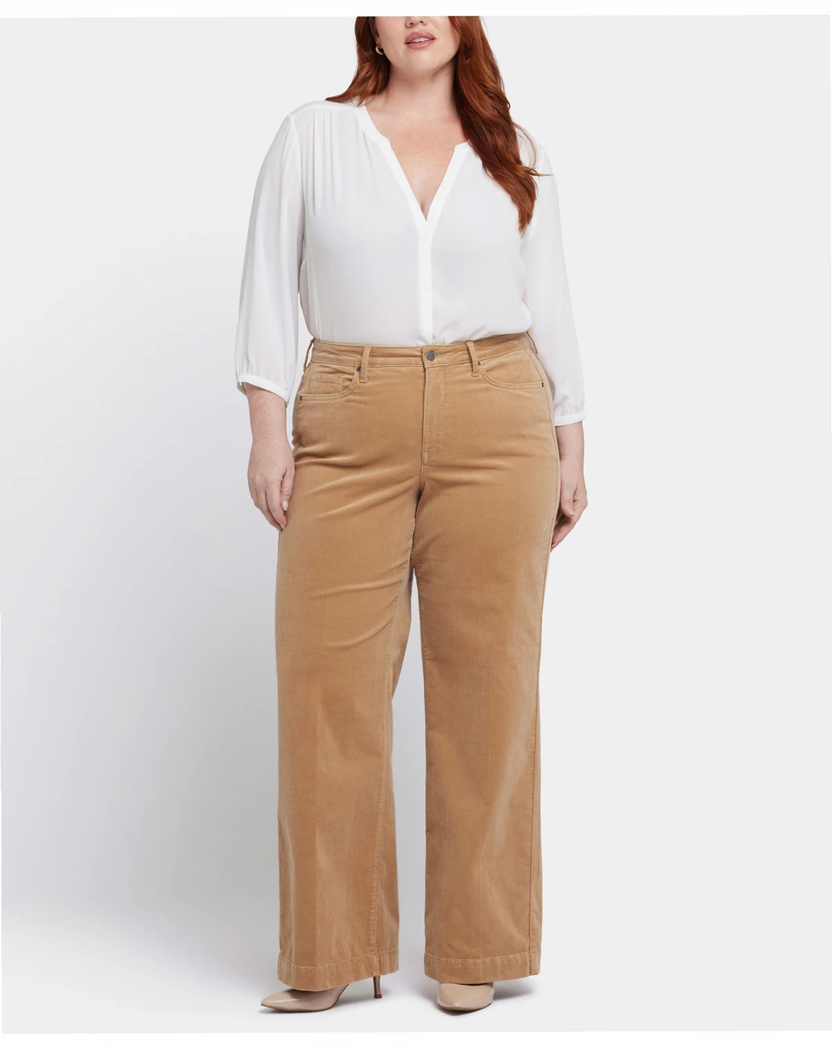 Plus Size Corduroy Teresa Wide Leg Pants