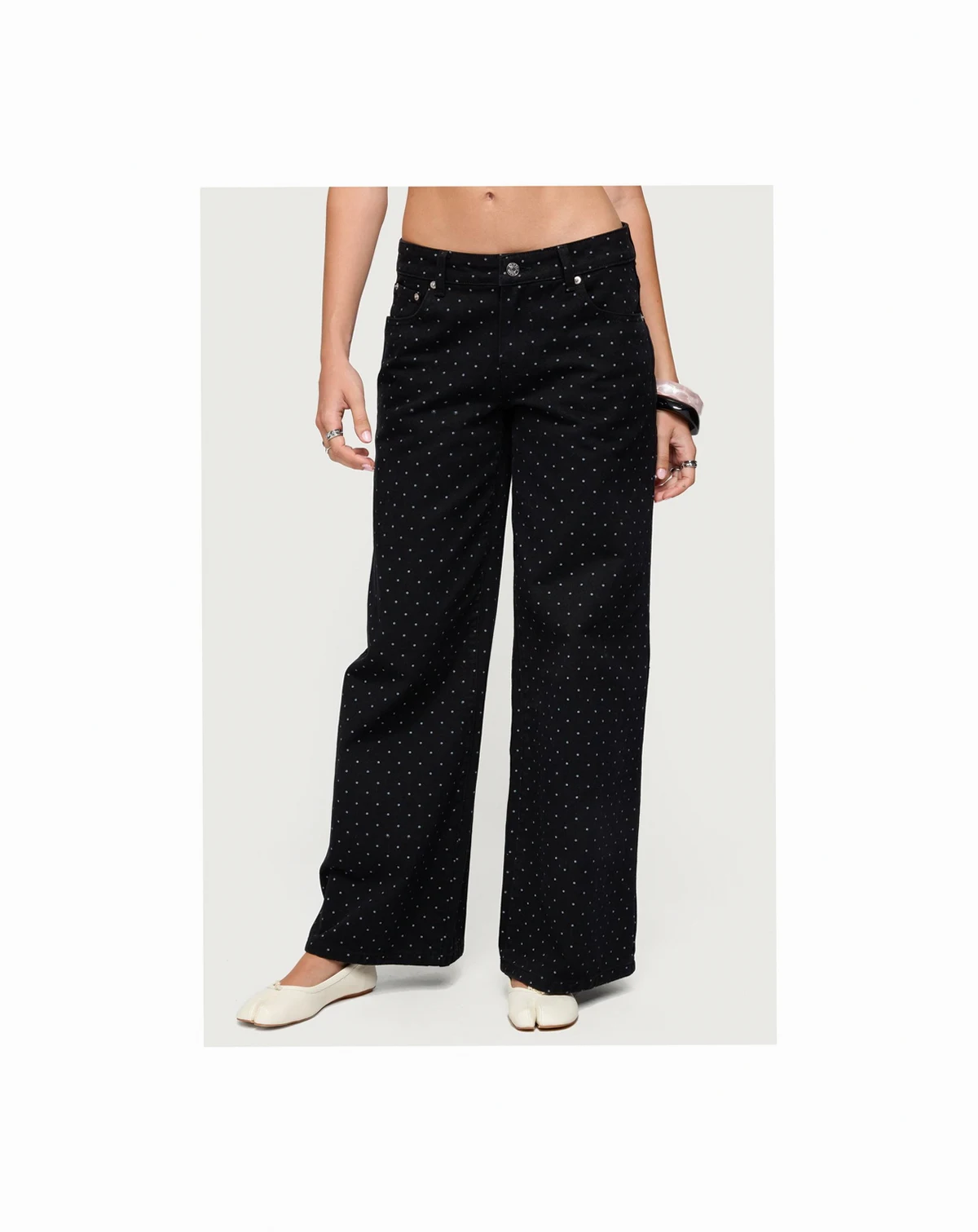 Women's Misha Polka Dot Baggy Low Jeans