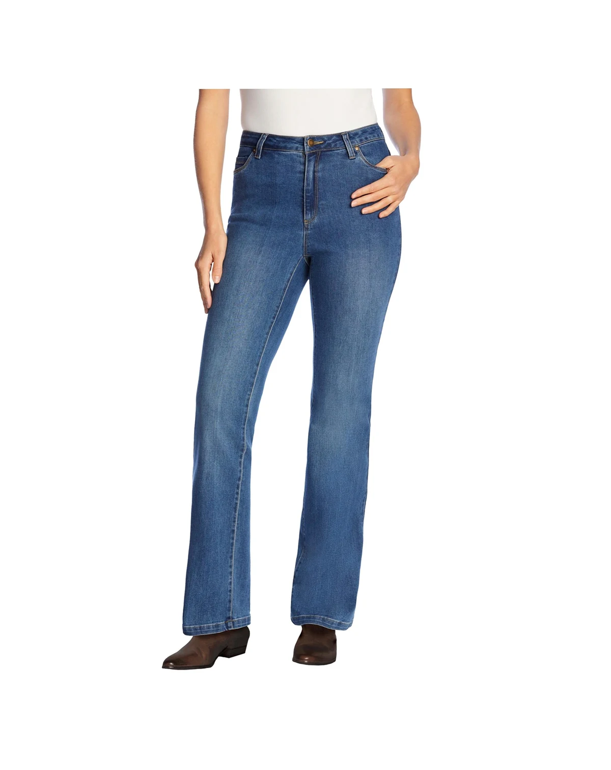 Women's Within Tall Bootcut Stretch Comfort Denim Five-Pocket Jeans
