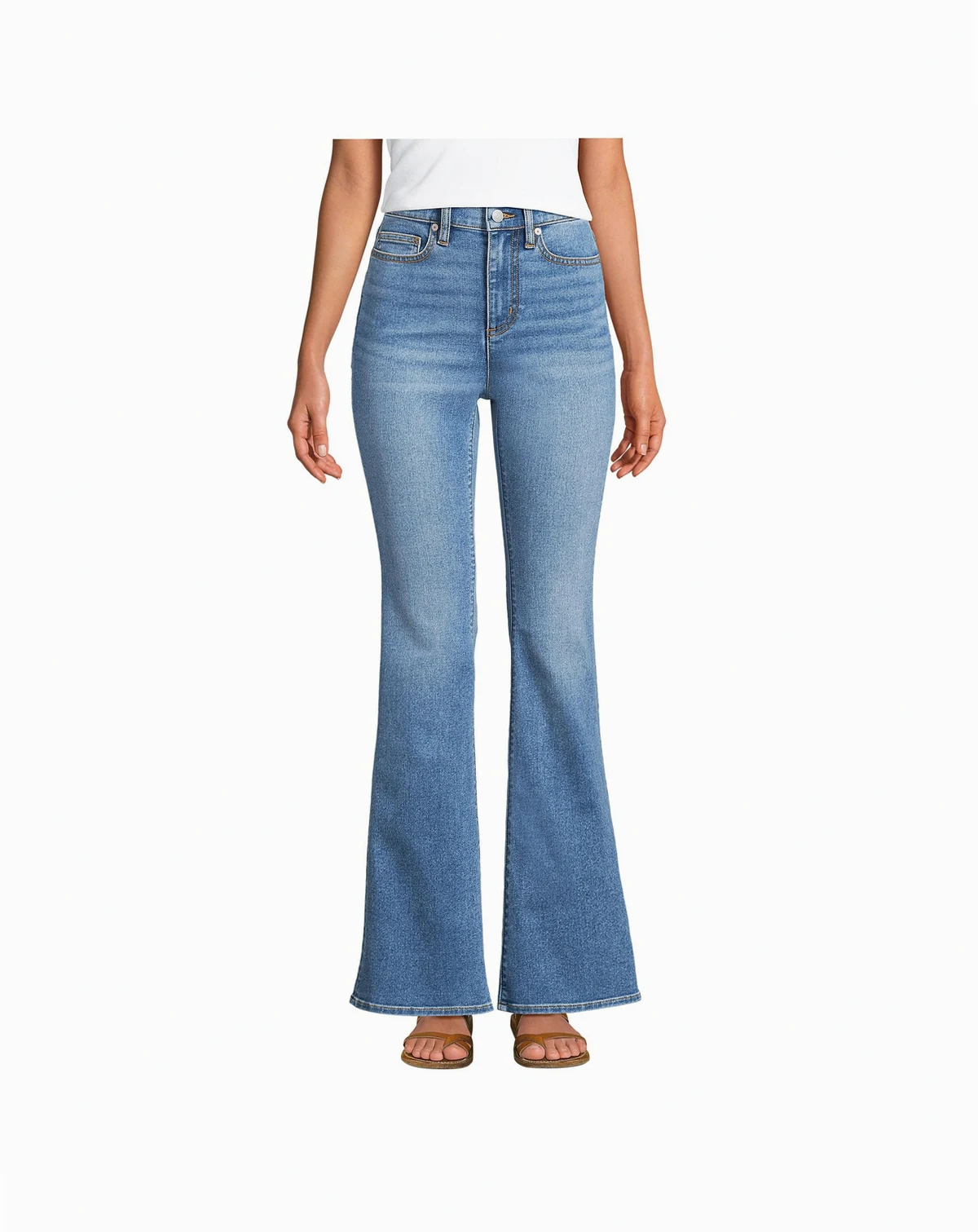 Women's Petite Recover Denim High Rise Skinny Flare Jeans