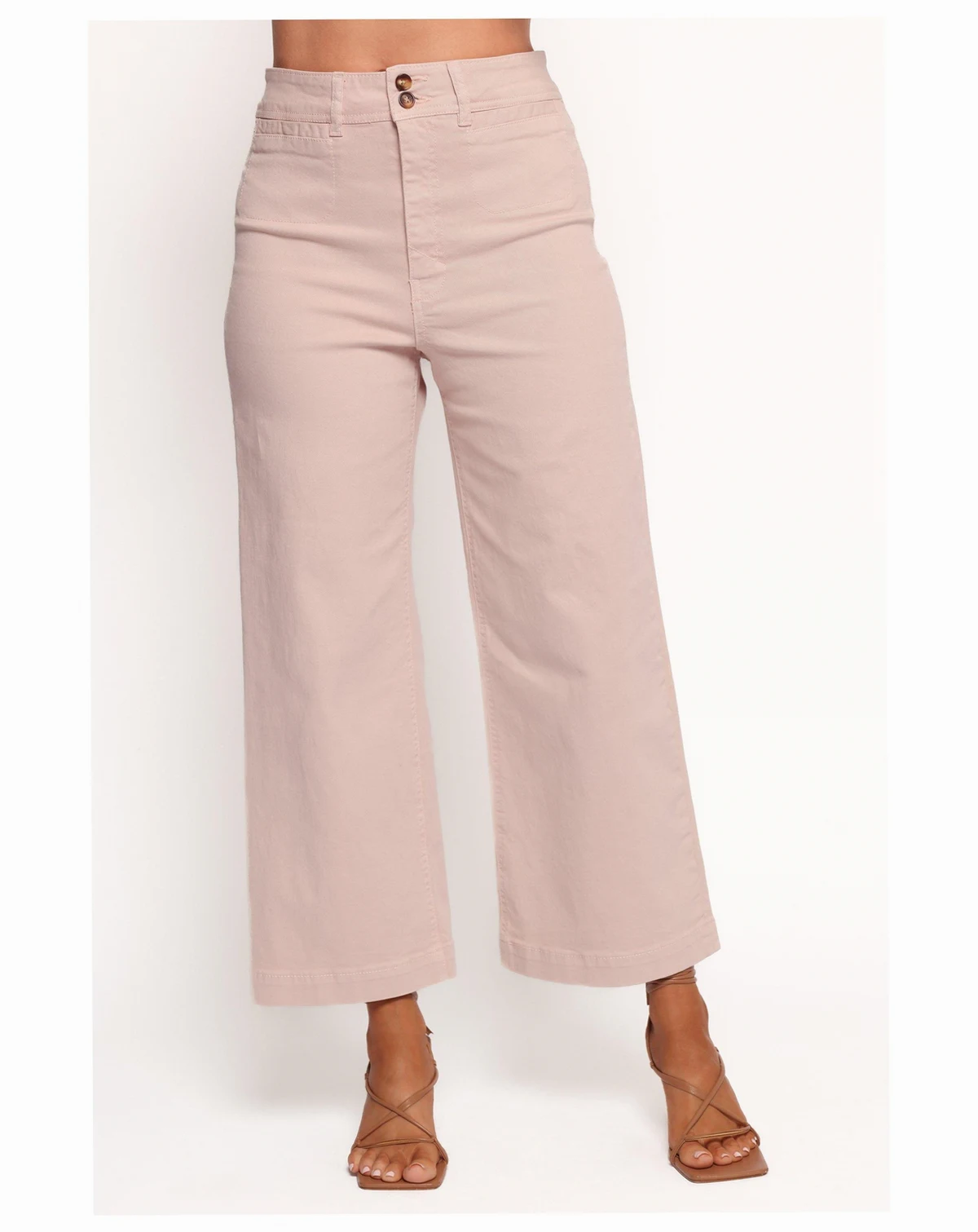 Women's Gemma Cropped Wide Leg Jeans - Sepia Rose