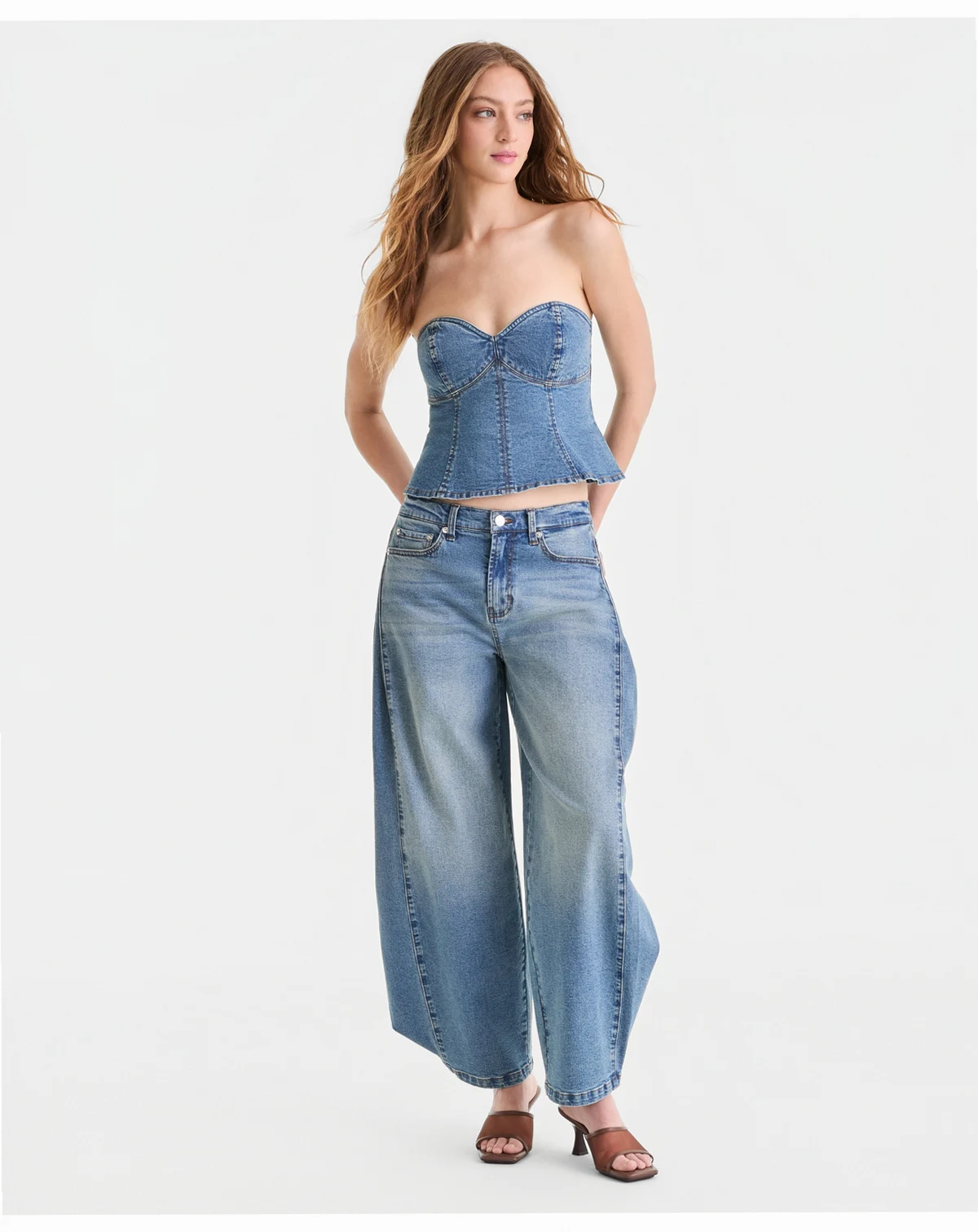 Women's High Rise Barrel-Leg Jeans, Macy's Exclusive