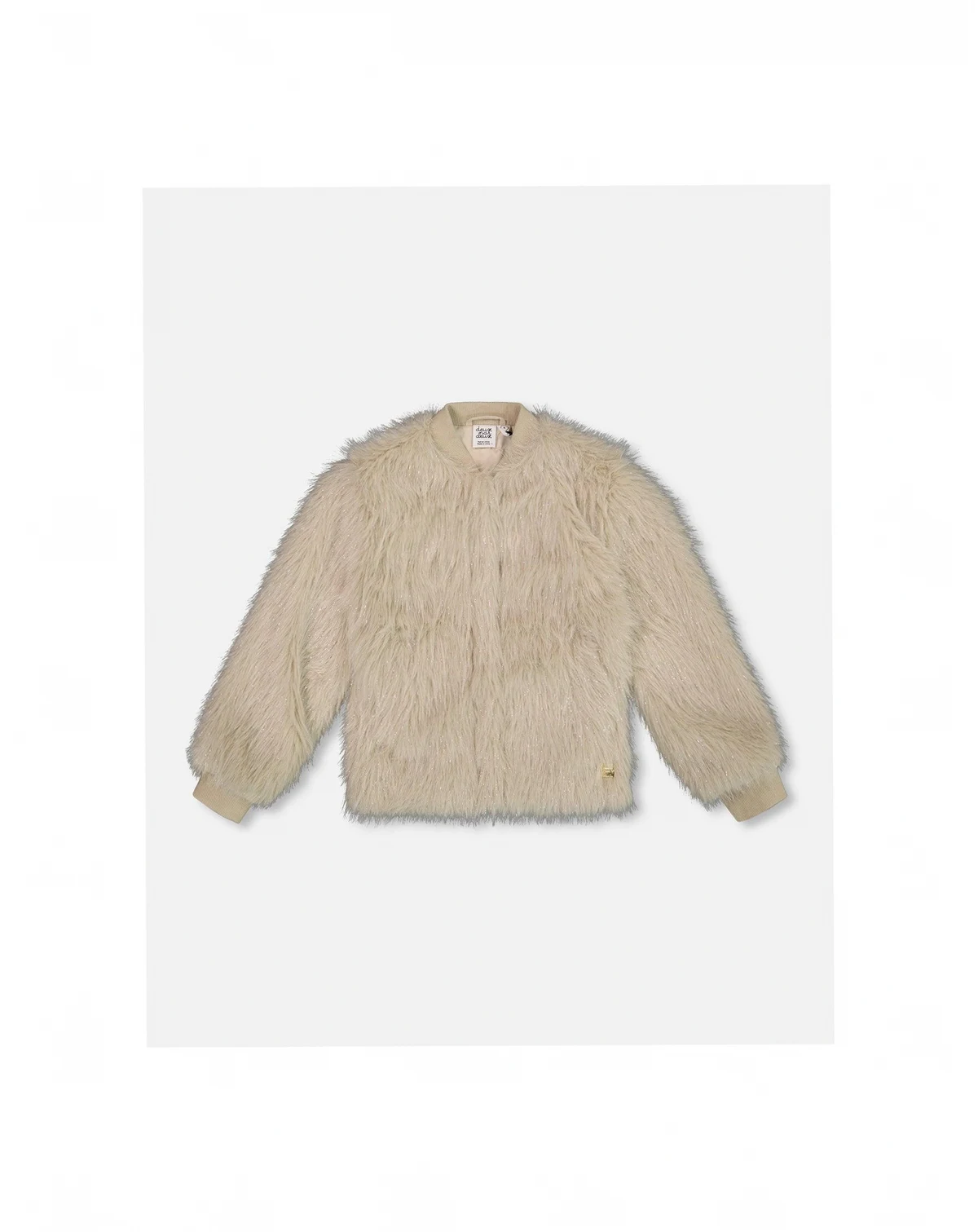 Girl Short Faux Fur Coat Beige - Toddler|Child