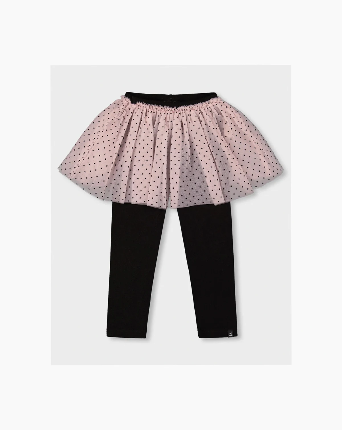 Girl Leggings with Tulle Skirt Pink and Black - Toddler|Child