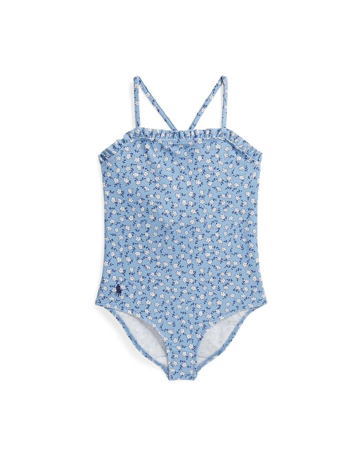 Girls' 2T-6X Floral Ruffled One-Piece Swimsuit