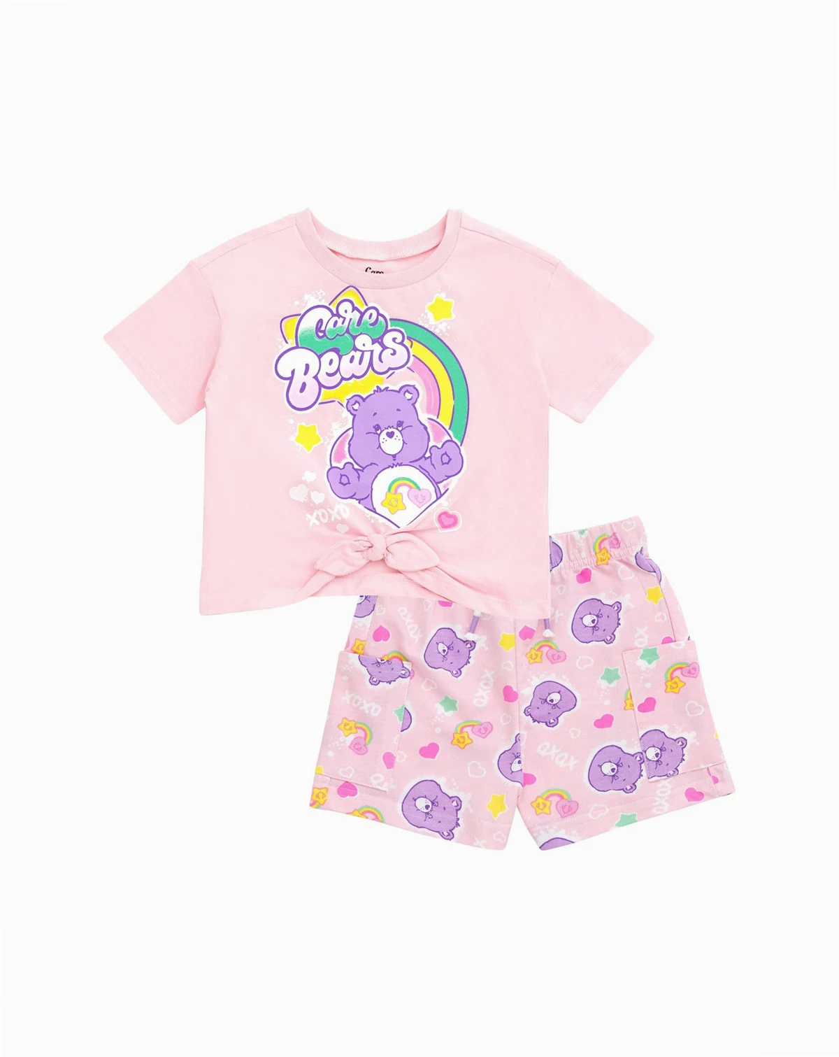 Toddler Girls Best Friend Bear T-Shirt and French Terry Shorts Outfit Set