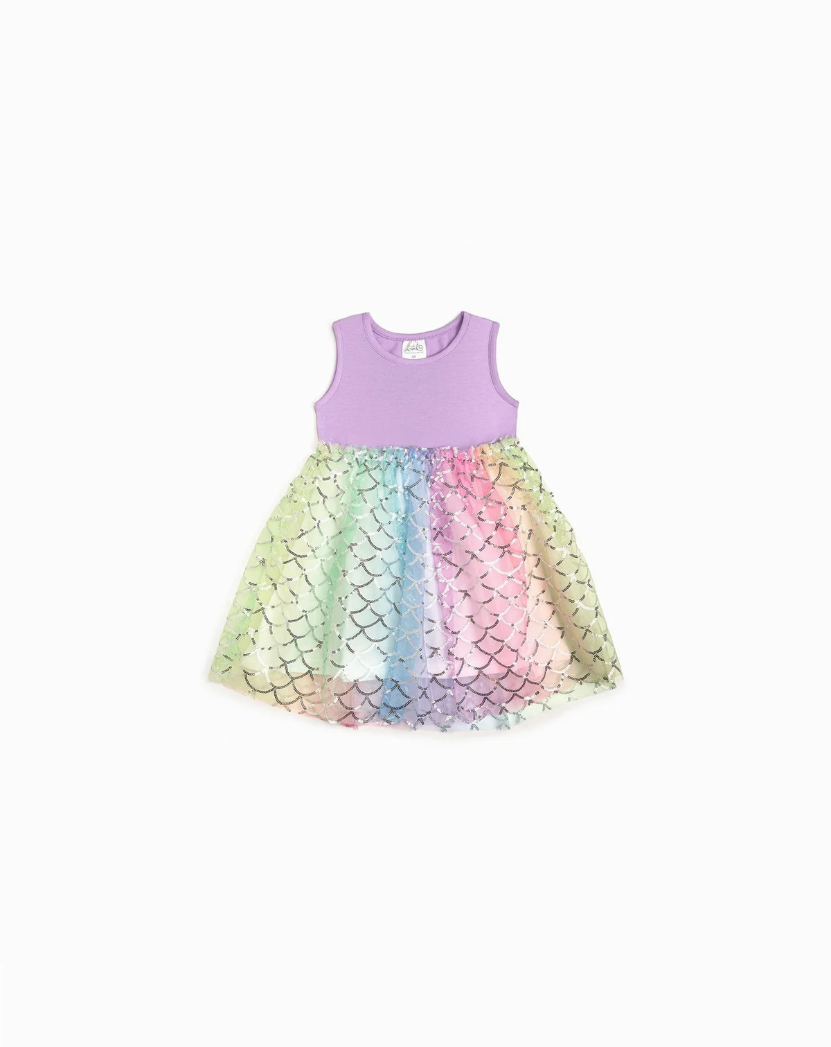 Little and Big Girls Rainbow Mermaid Tank Tutu Dress