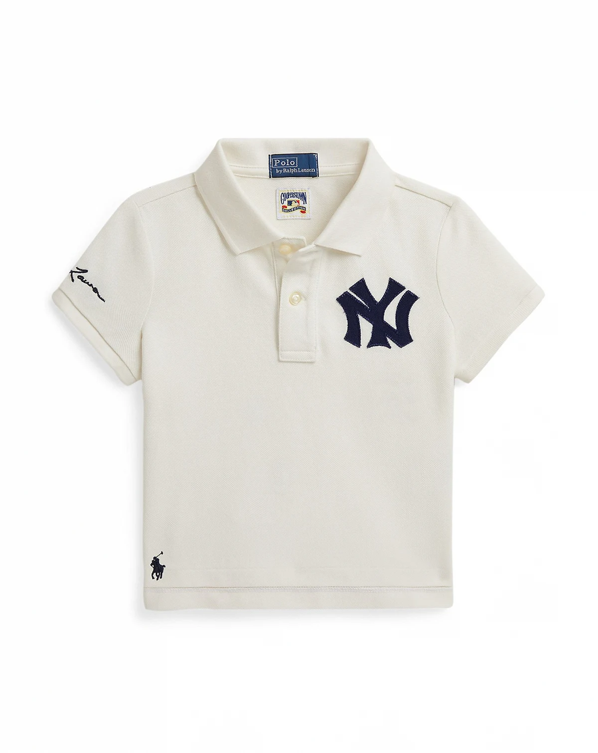 Girls' 2T-6X Two-Button Placket Yankees Polo Shirt