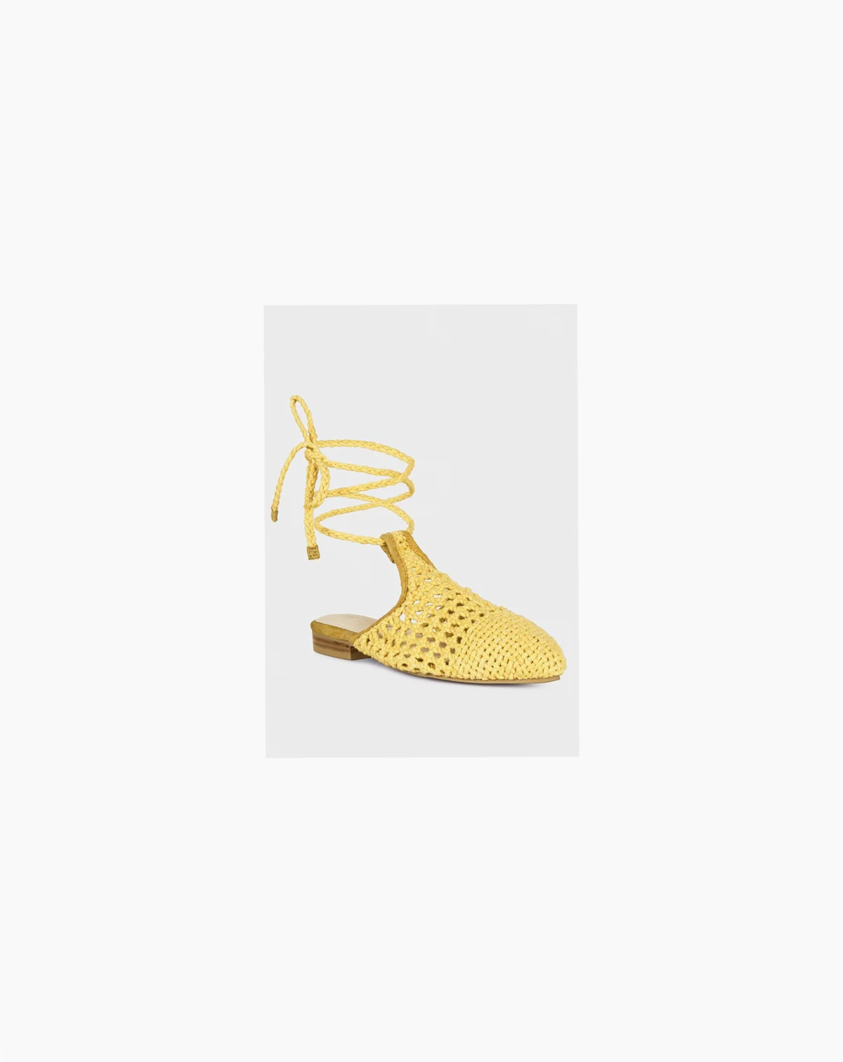 BARTSI Womens Handwoven Tie Up Flat Mules