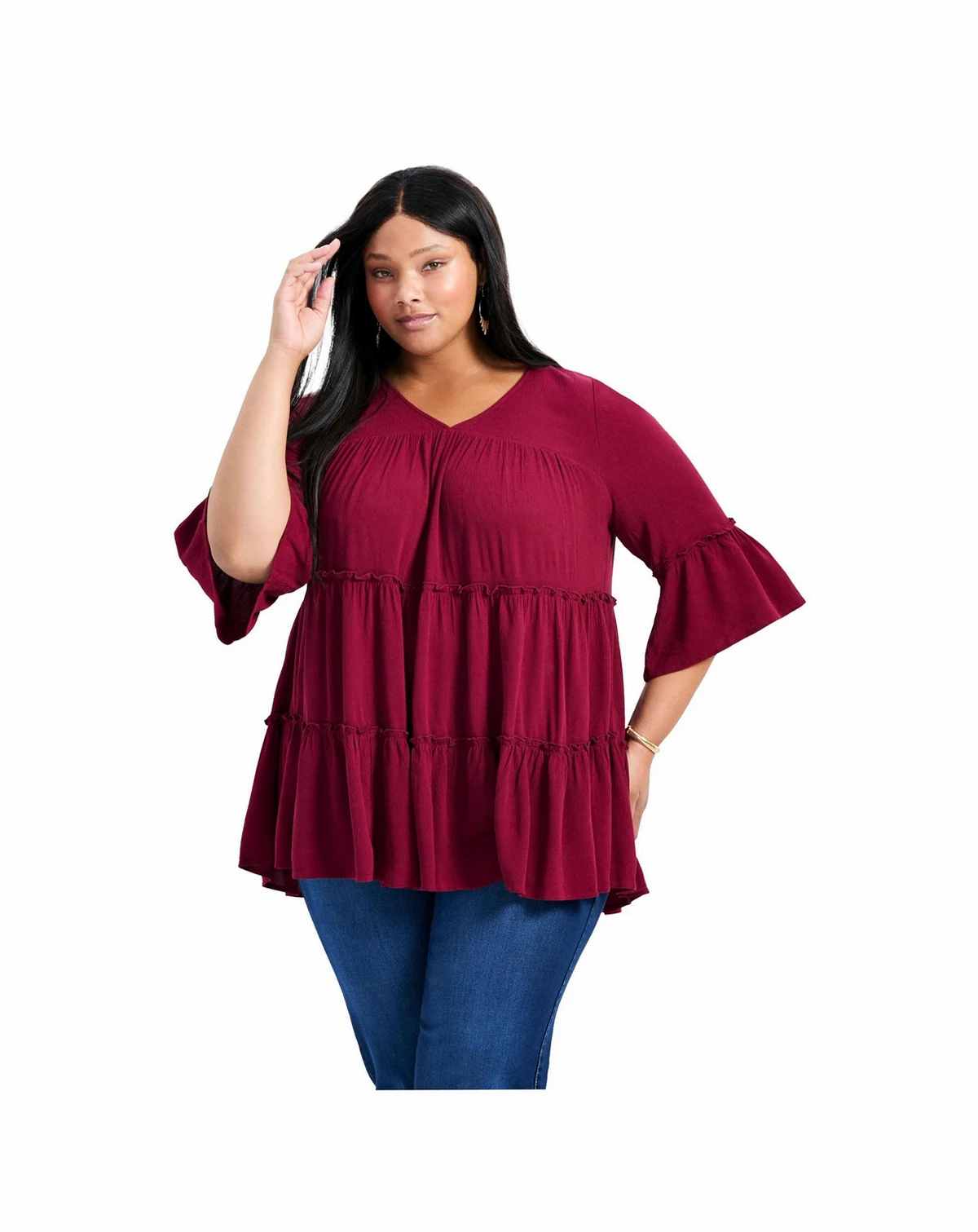 Women's Amy Tiered Bell Sleeve Blouse