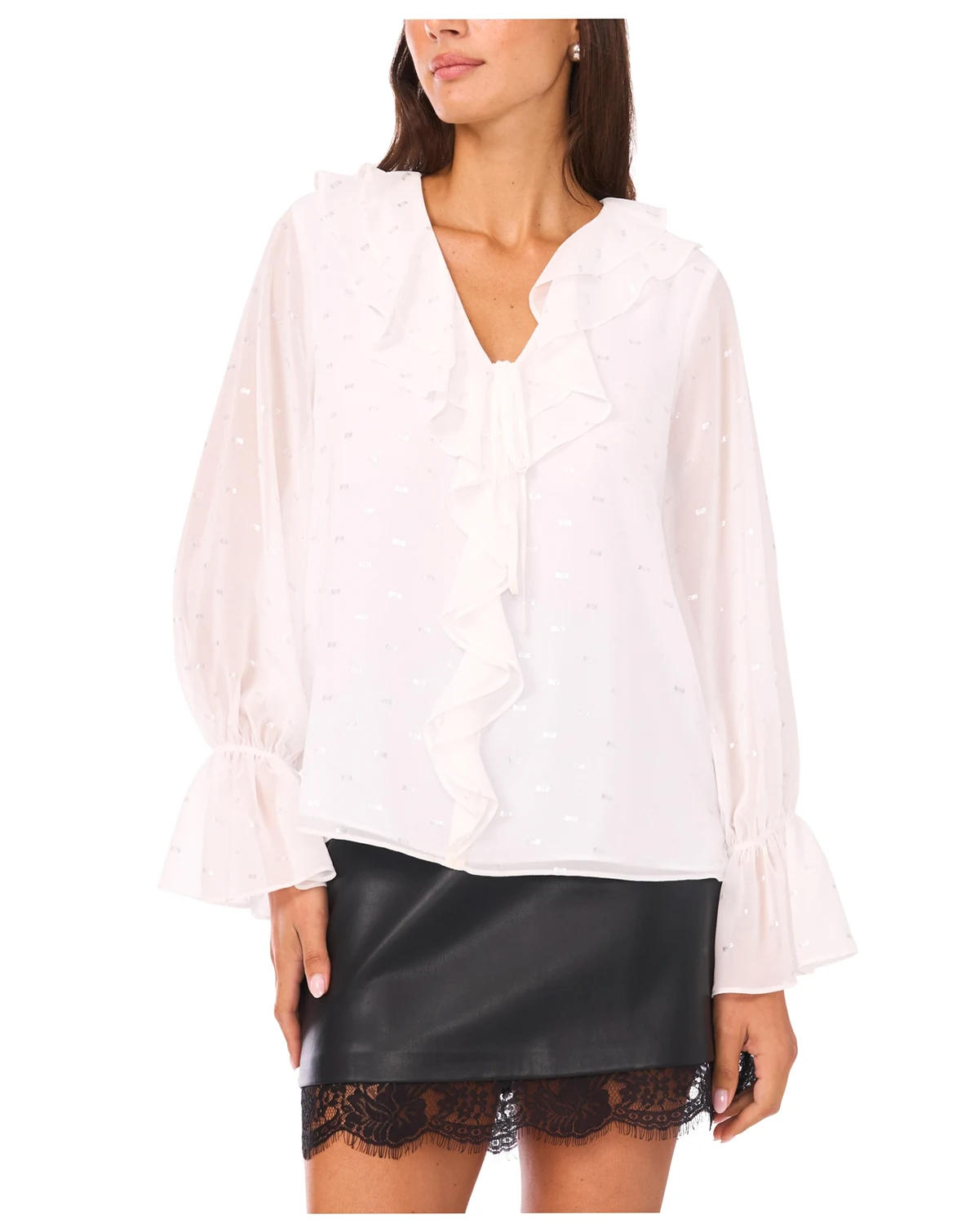 Women's Ruffle Long Sleeve Top