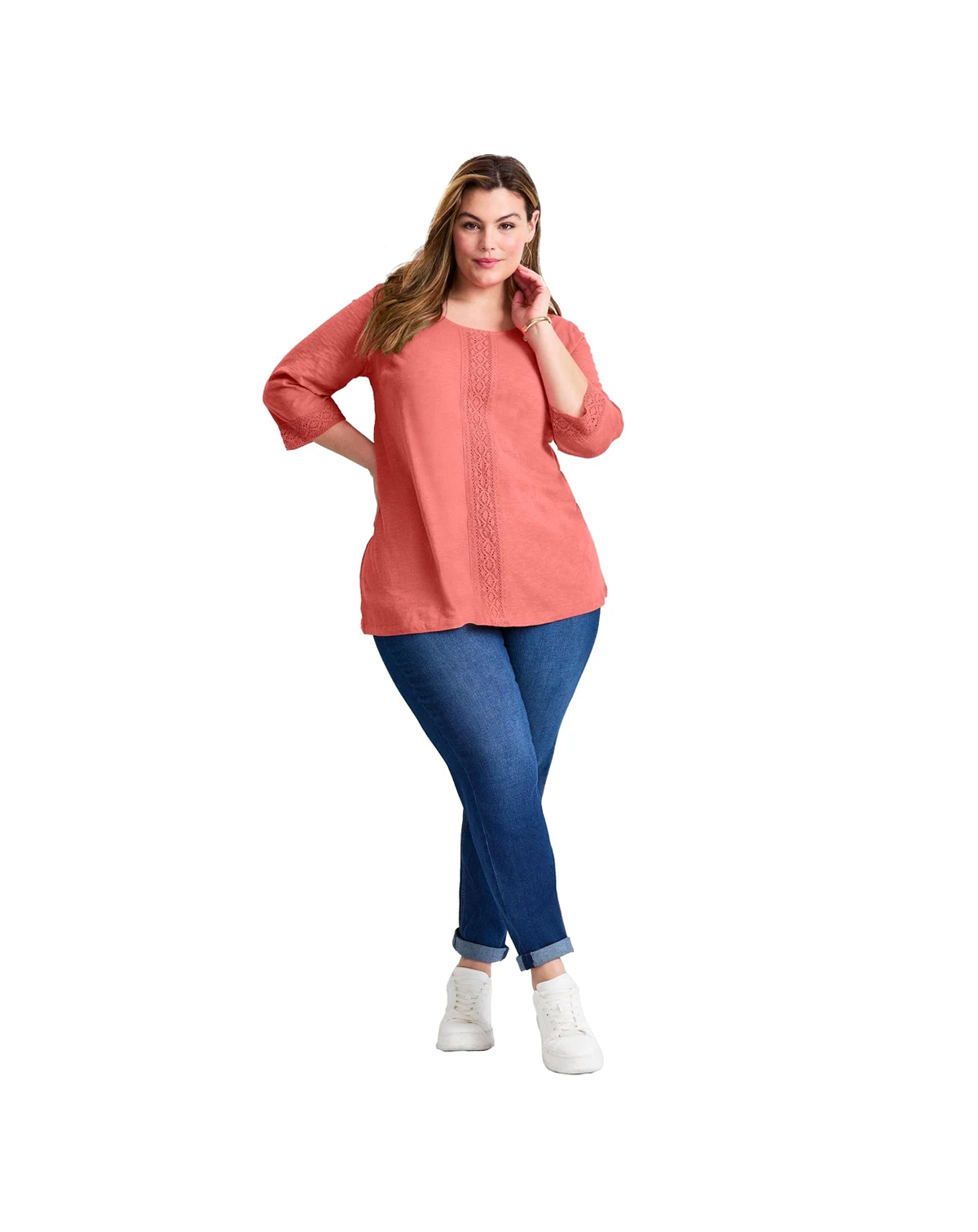 Women's Crochet Trim Tunic