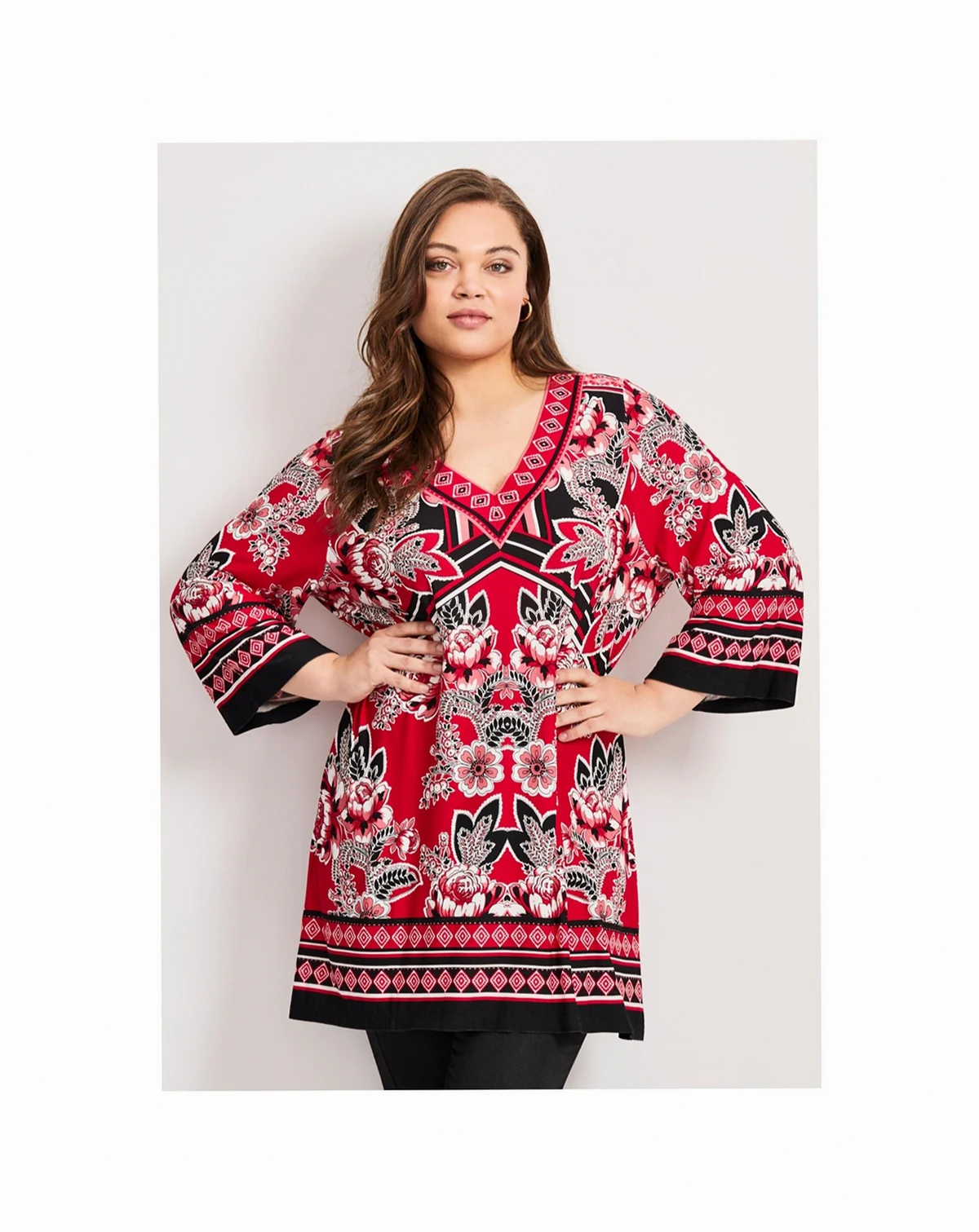 Women's Scarf Print Tunic