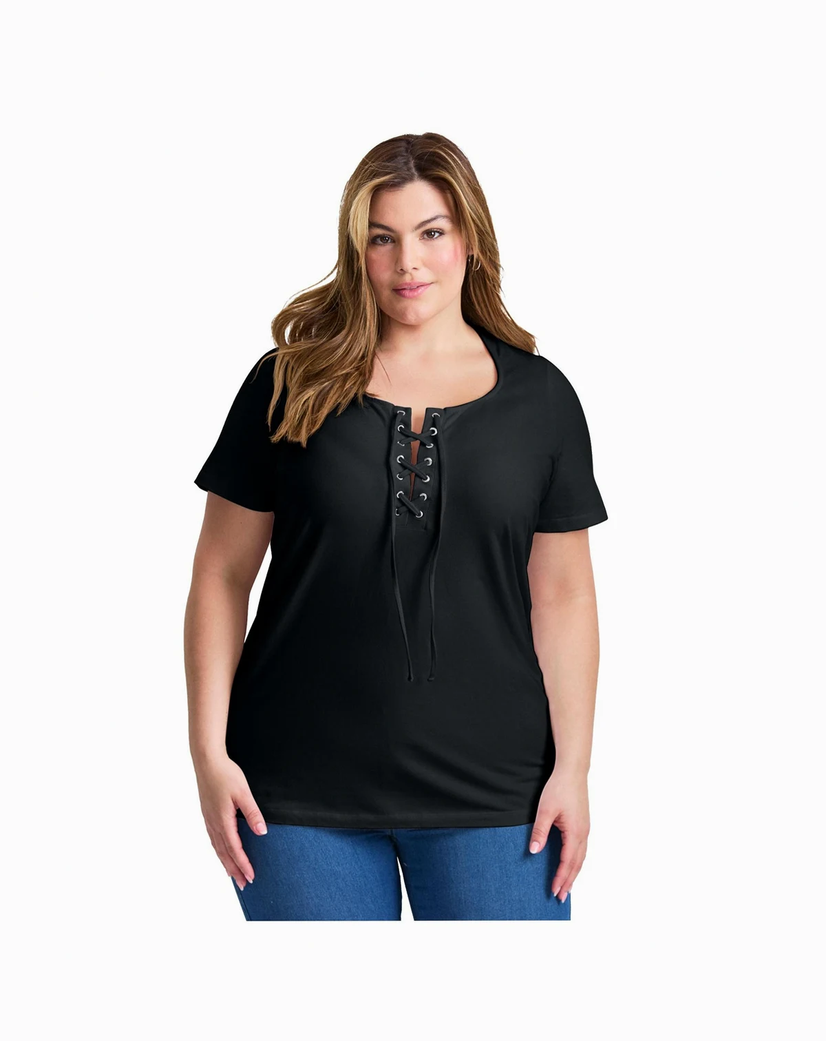 Women's Lacing Detail Tunic Tee