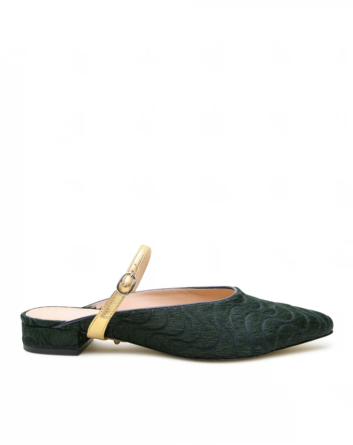 Women's Groovy Green Twiggy Customizable Point Slides