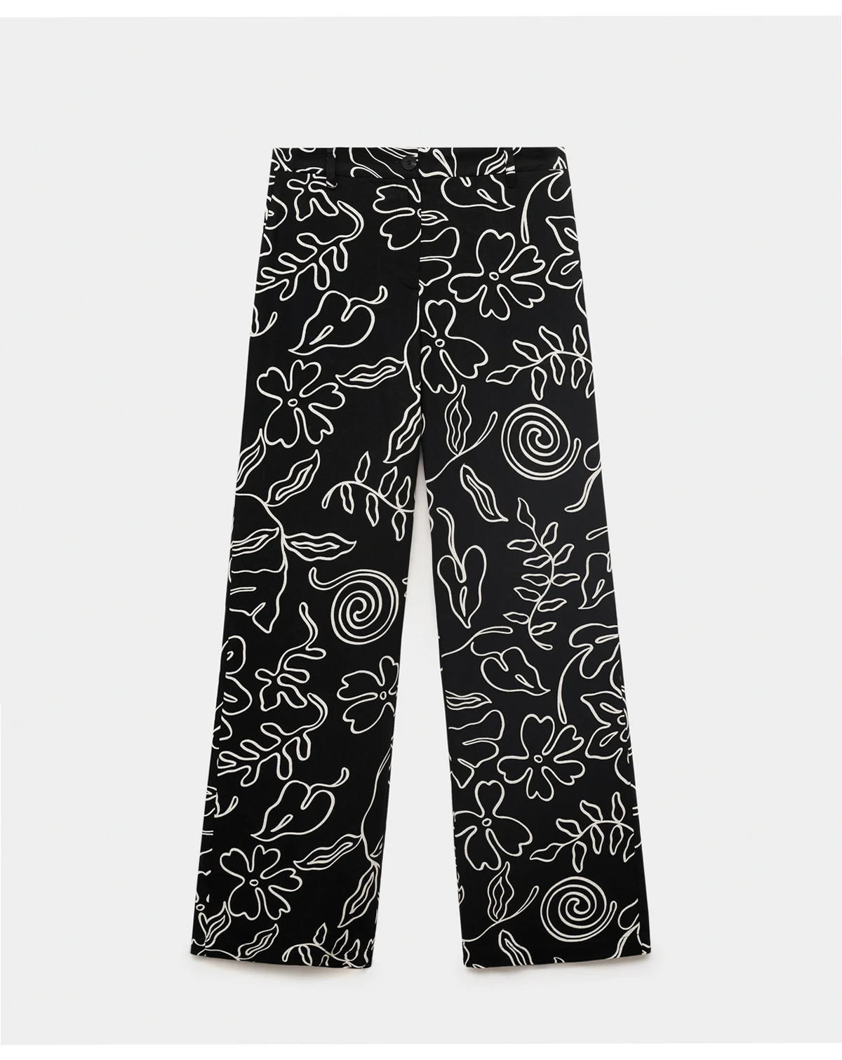 Women's Floral Print Straight Pants