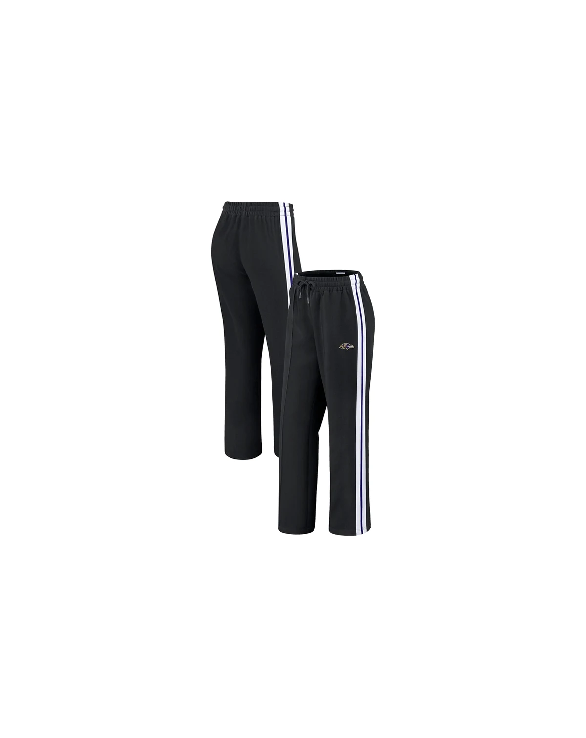 Women's Black Baltimore Ravens Color-Block Straight Leg Pants