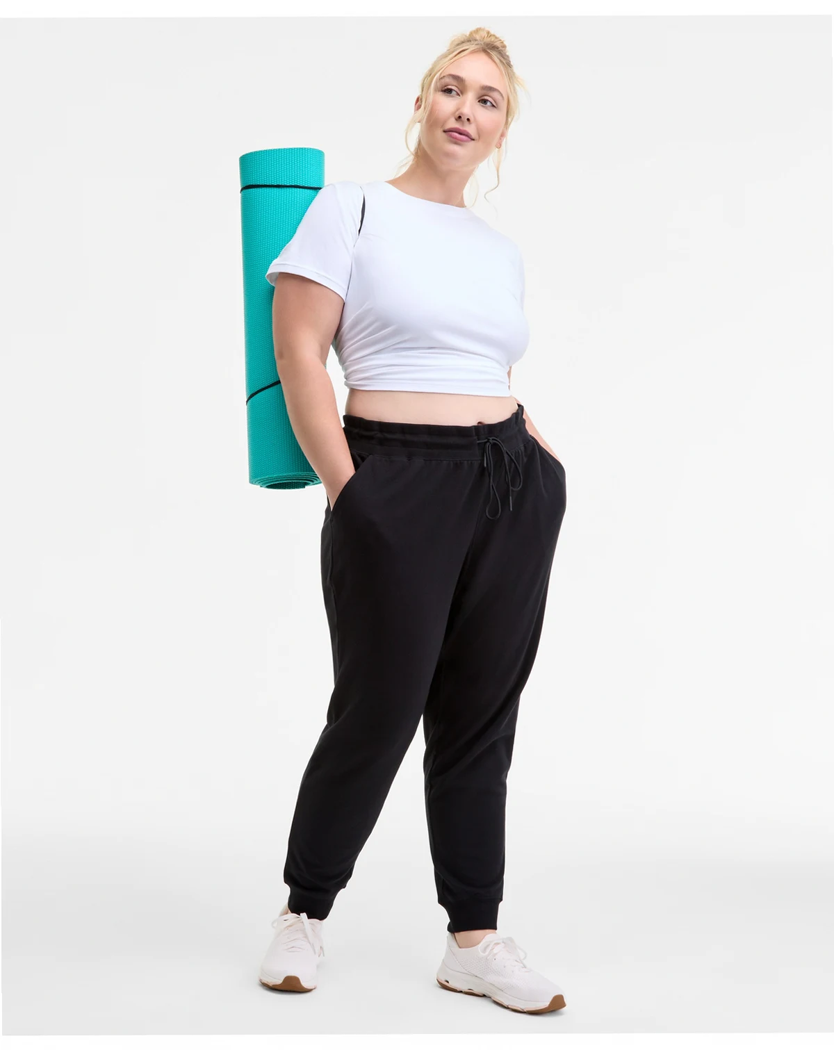 Plus Size Relaxed High-Rise Fleece Joggers, Macy's Exclusive