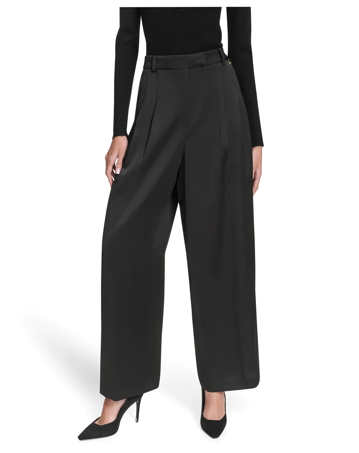 Women's Mid Rise Pleated Trousers