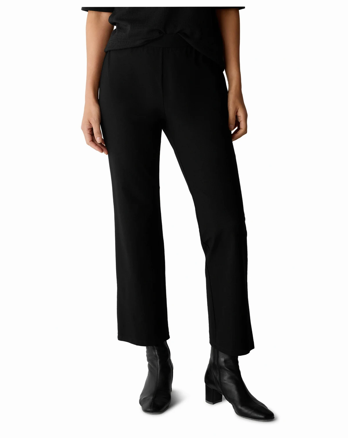 Women's Textured Knit Ankle Kick Pants