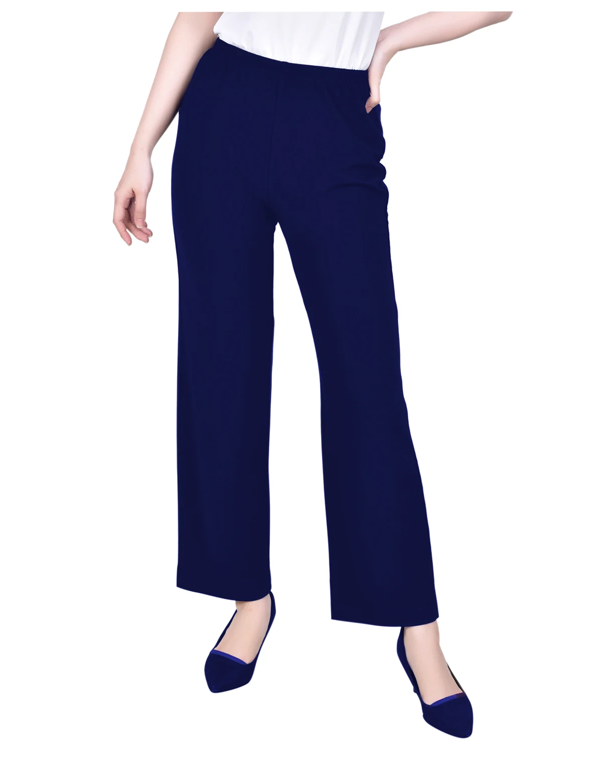 Plus Size Pull On Slim Leg Pants