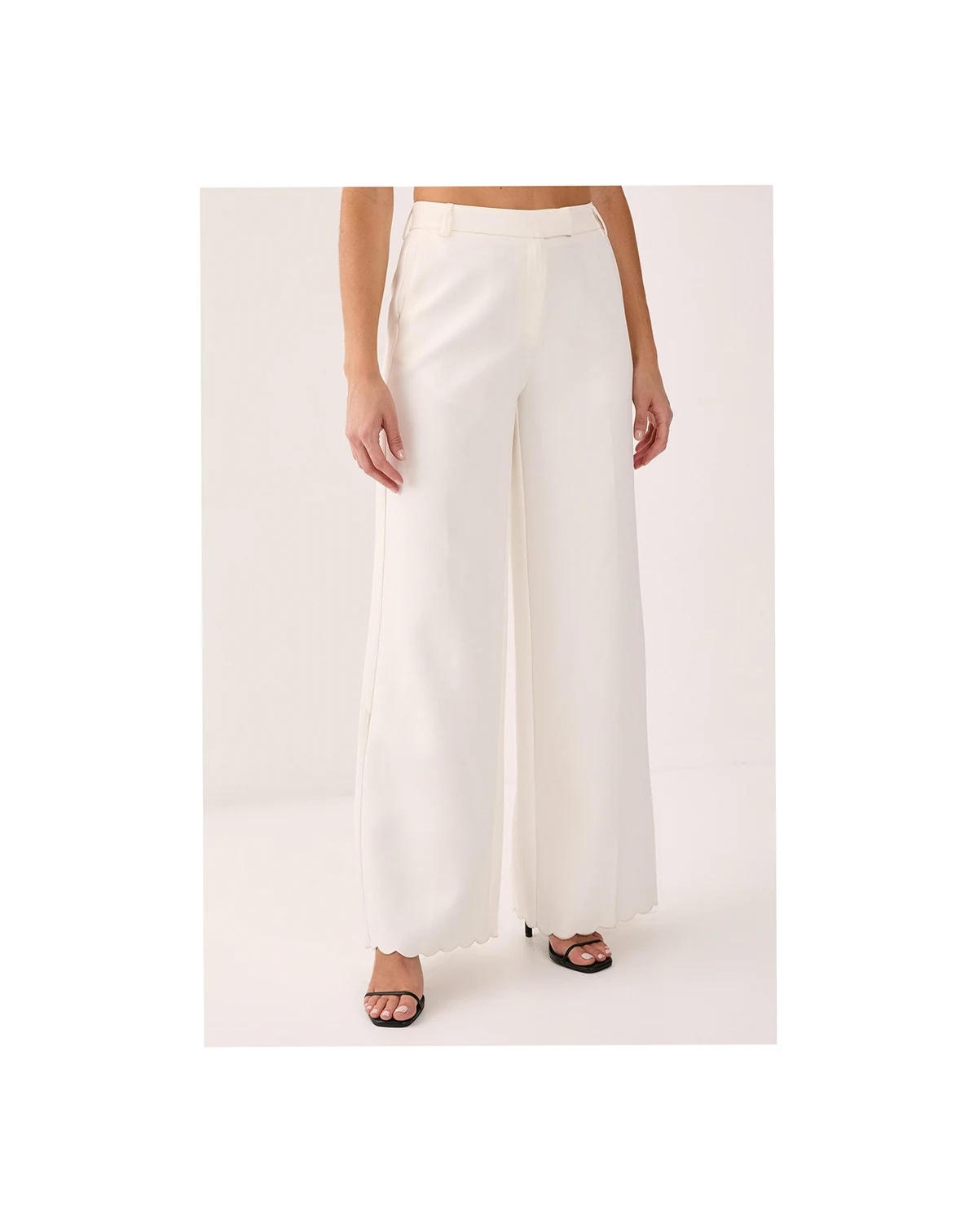 Women's Embroidered Tailored Wide Leg Pants