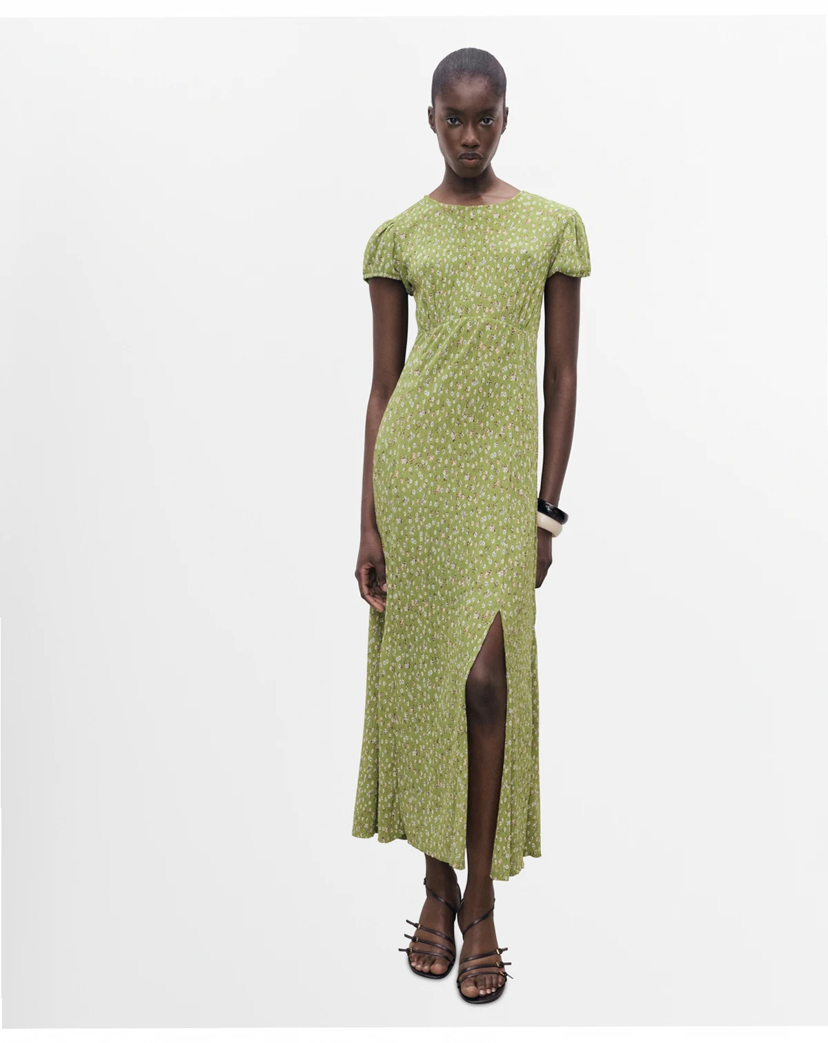 Women's Floral-Print Pleated Dress