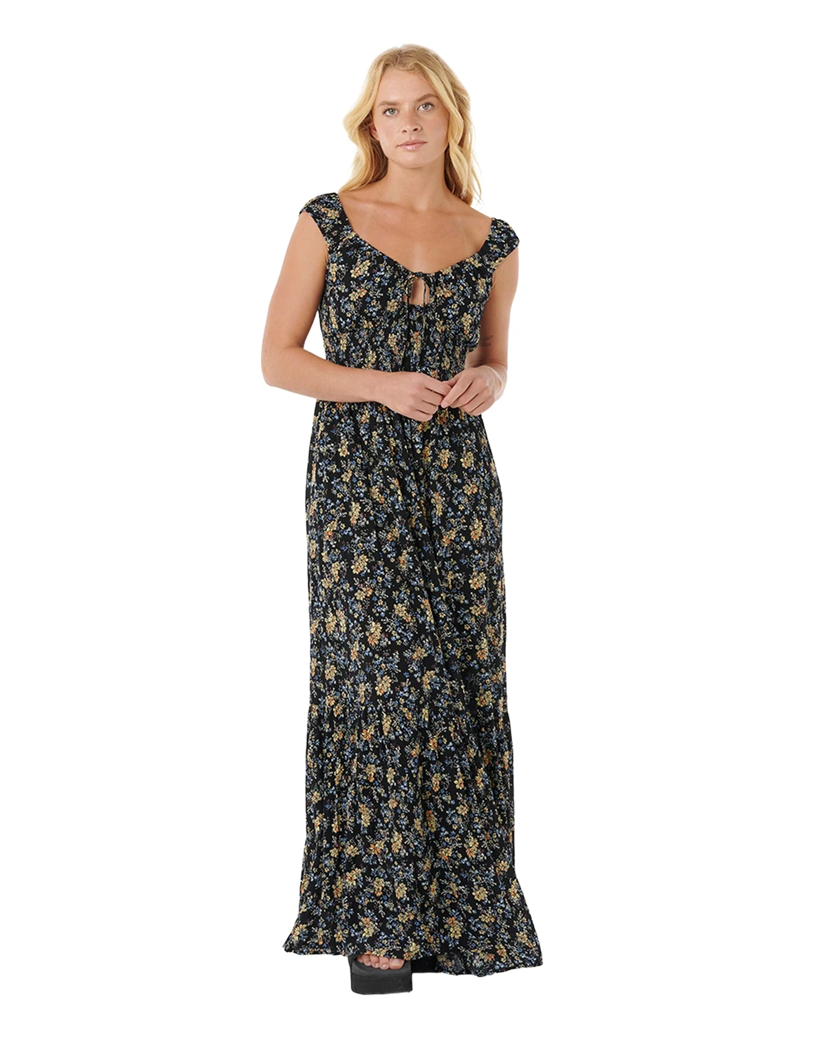 Women's Pacific Rider Ditsy Short Sleeve Maxi Dress