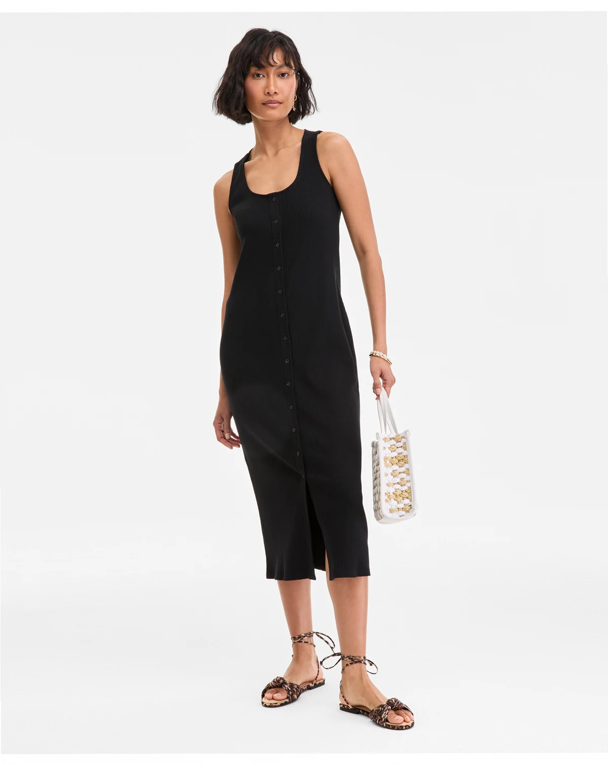 Women's Rib-Knit Button Down Midi Dress, Exclusively at Macy's