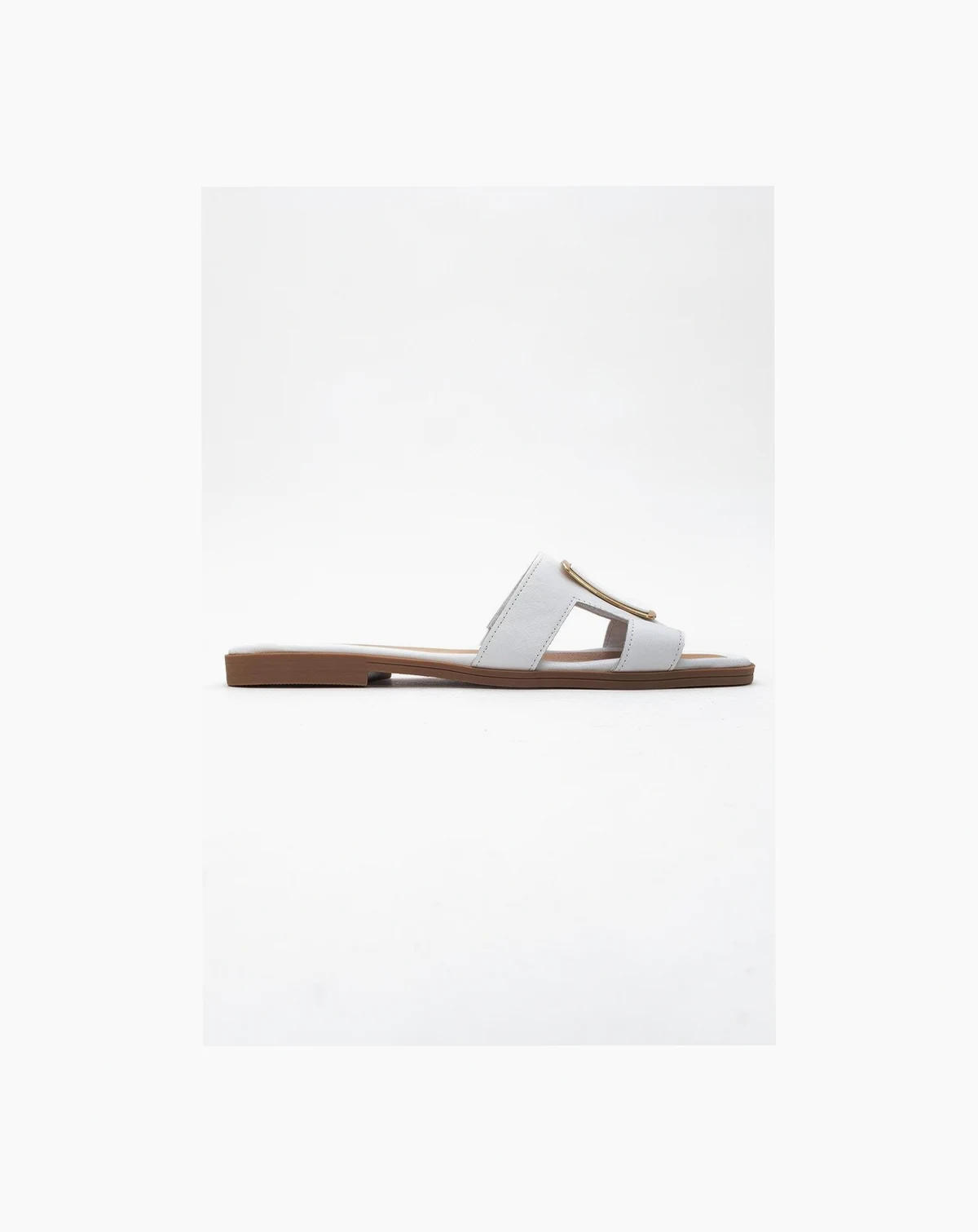 MILLIE Leather Buckle Slide (Women)