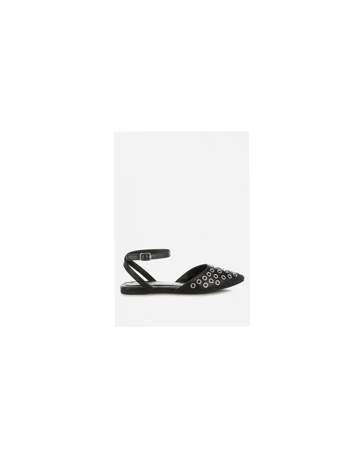 Chalcis Metallic Eyelet Detail Flat Sandals