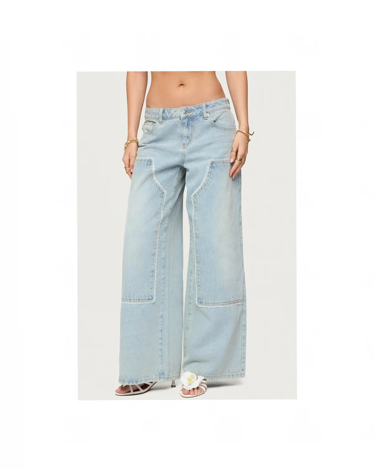 Womens Teela Lacey Low Rise Carpenter Jeans