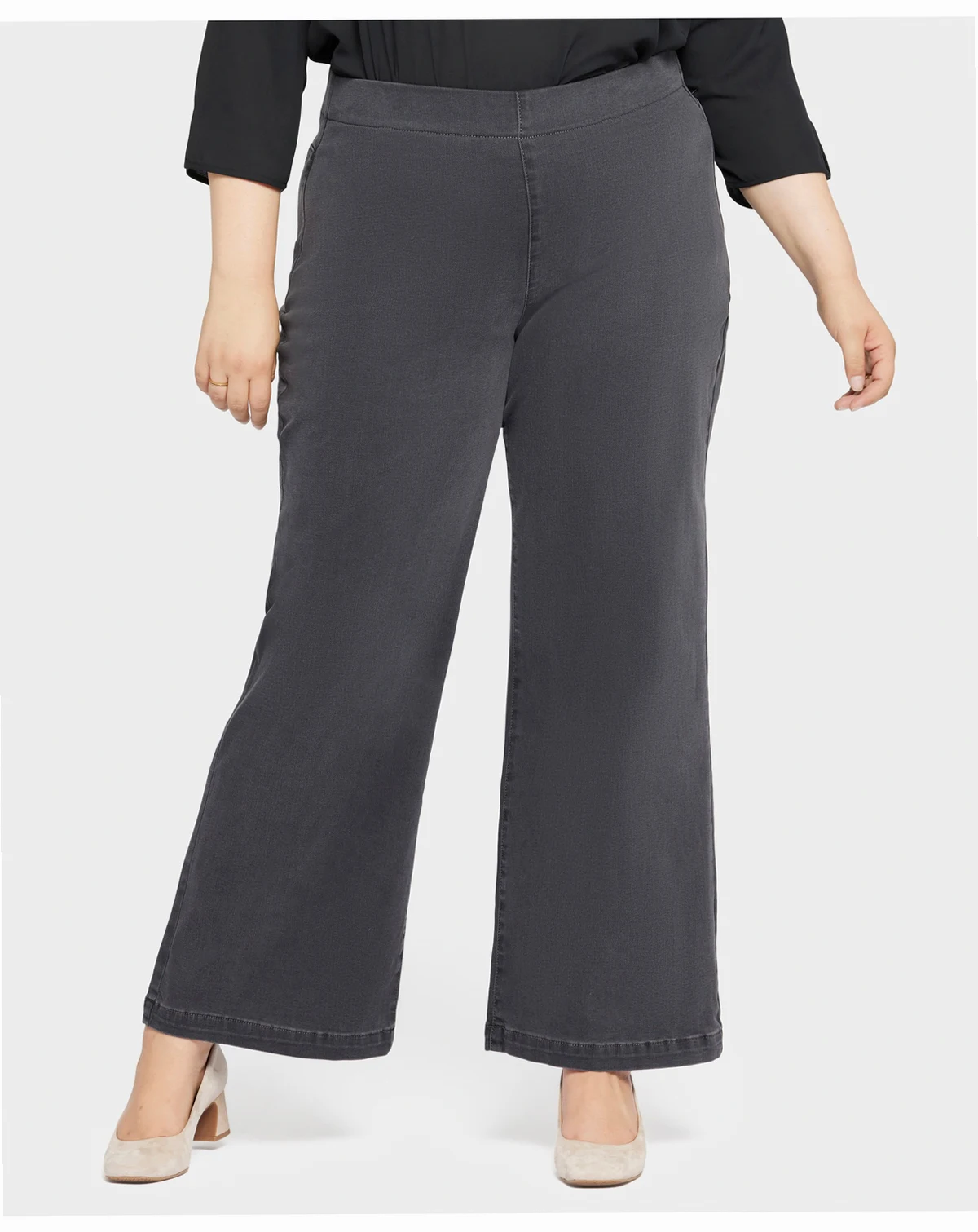 Plus Size Pull On Teresa Wide Leg Jeans