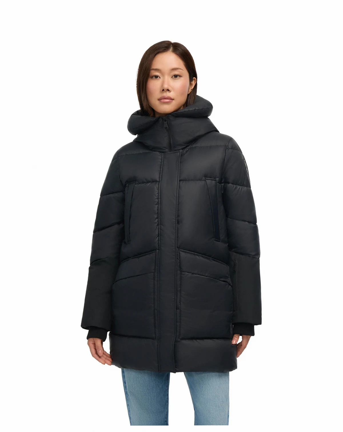 Women's Heirani Mid-Length Quilted Parka Puffer with Oversized Hood