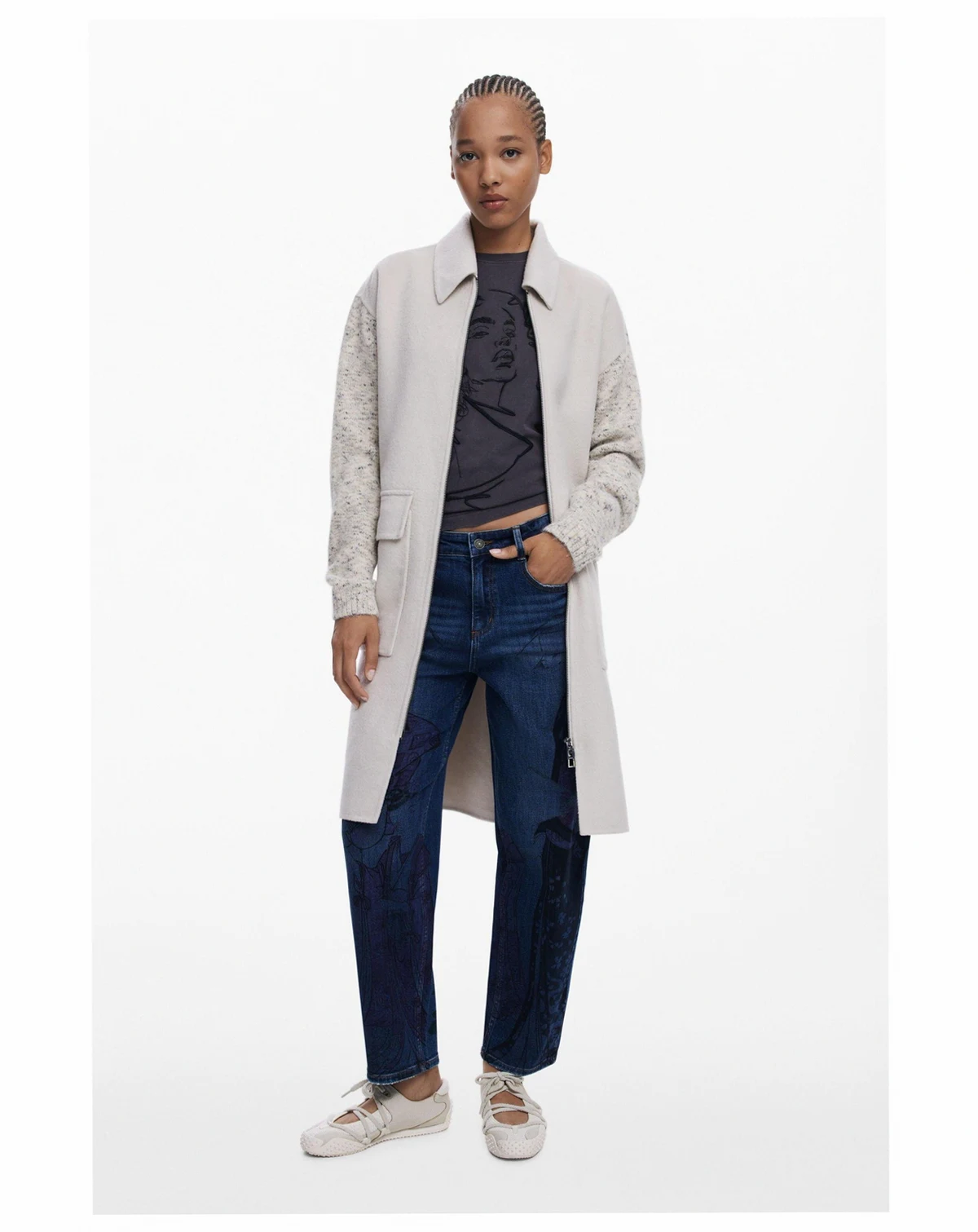 Women's Light combined cloth coat