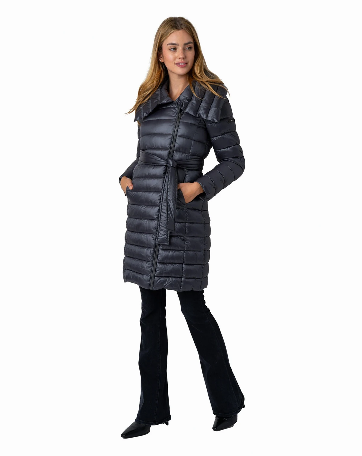 Women's ASYM PUFFER 38" BELTED