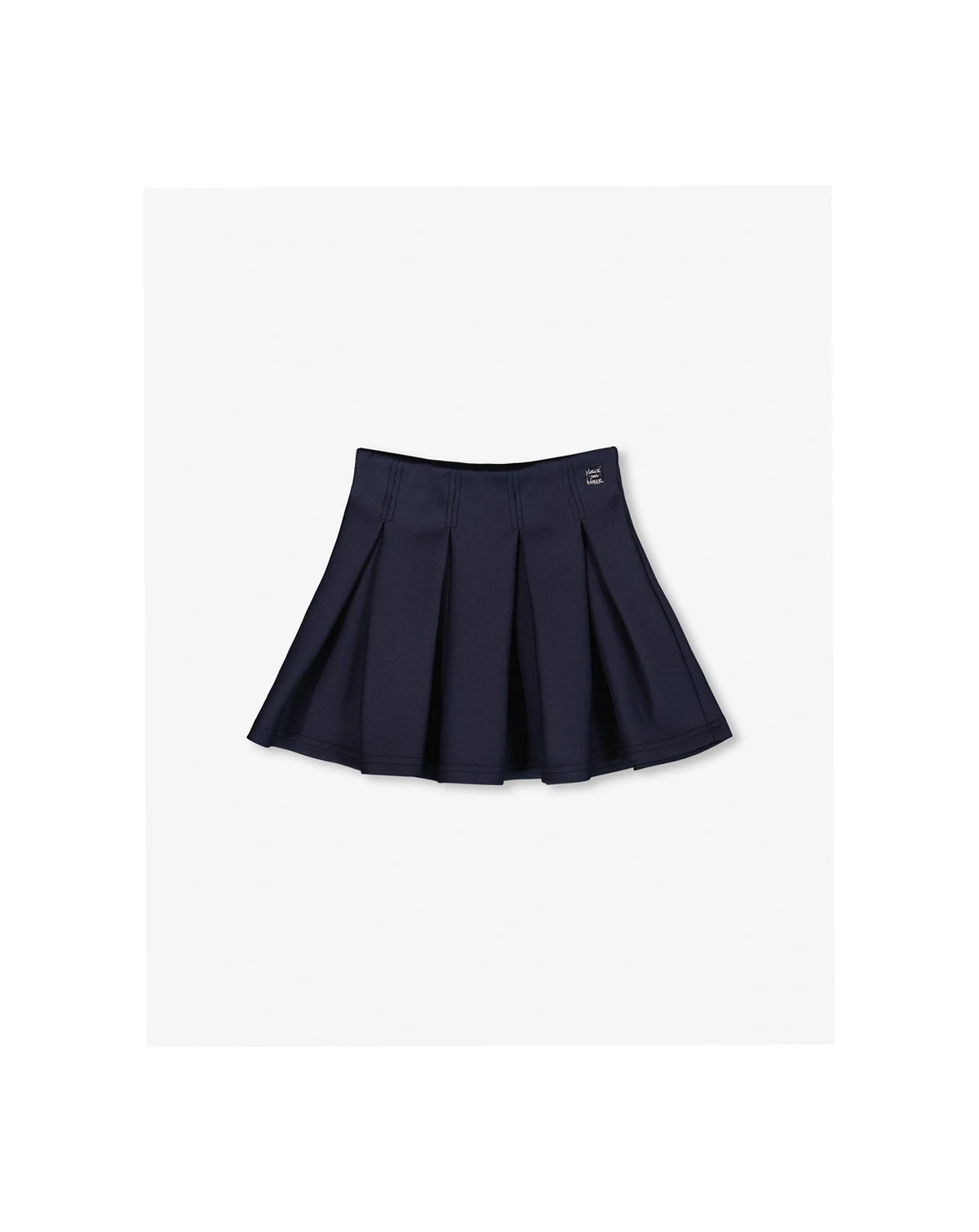 Little Girls Pleated Milano Skirt Navy Blue - Toddler|Child