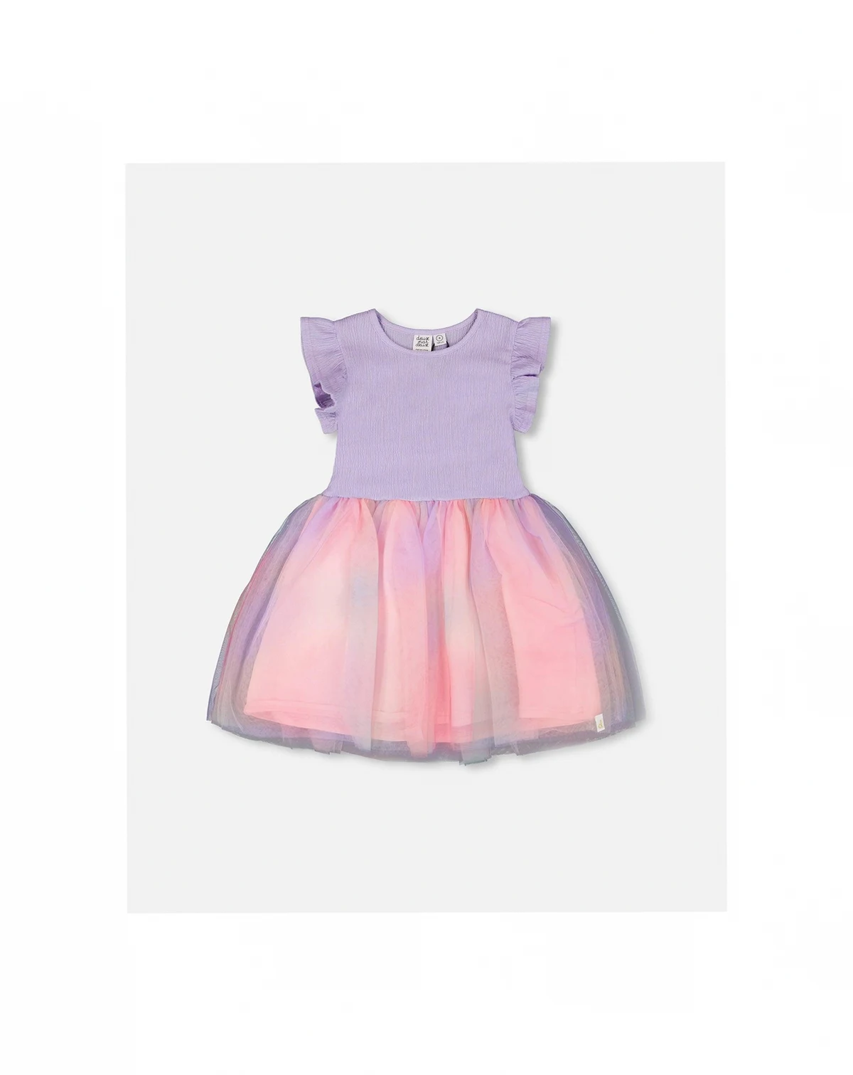 Toddler Girls Bi-Material Mesh Dress