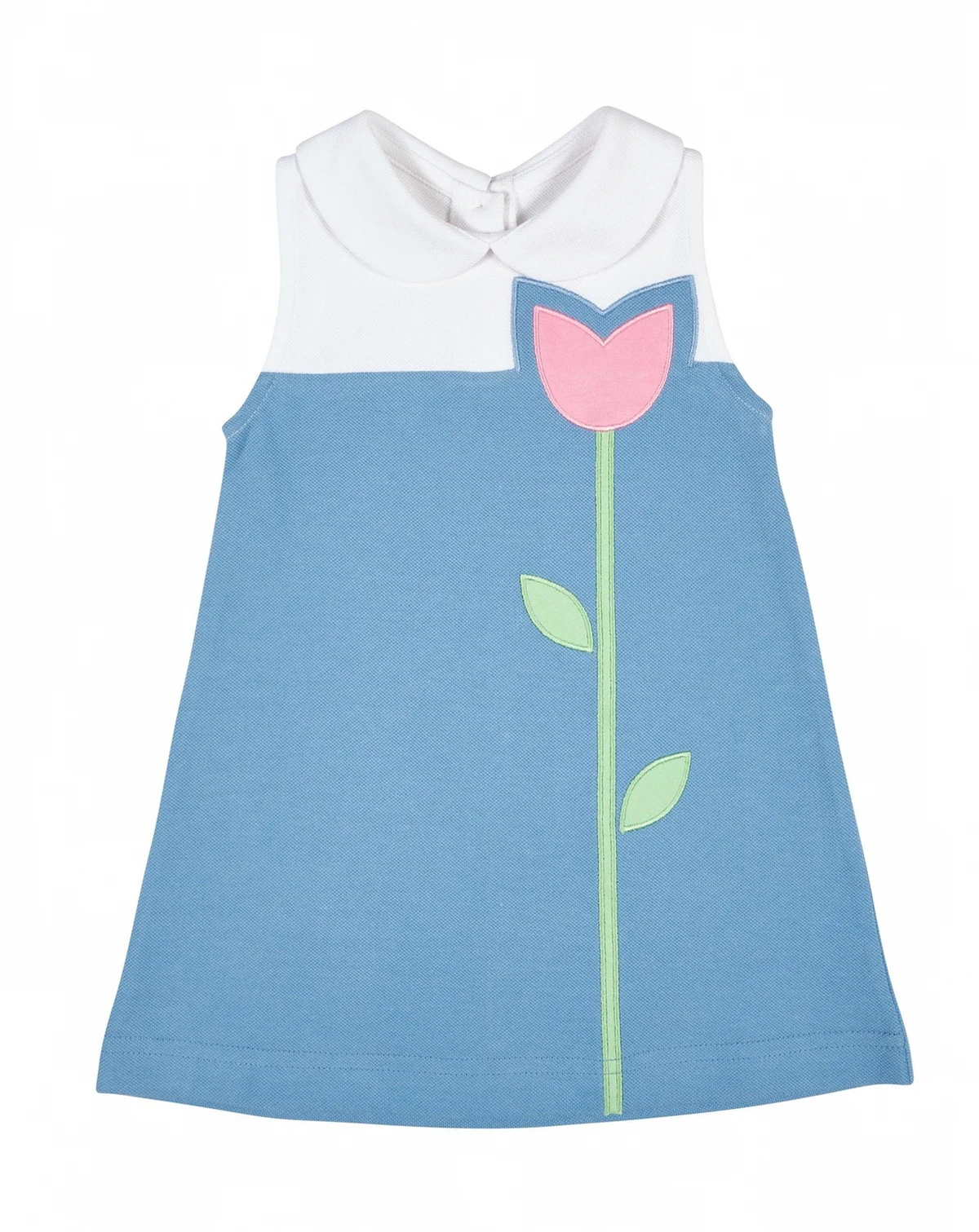 Toddler Girls Pique Knit Dress With Tulip