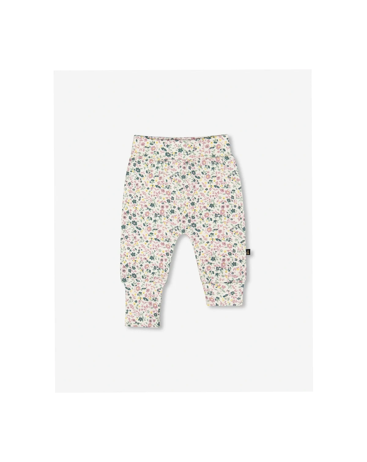 Baby Girl Cotton Evolutive Pant Off-White Floral - Baby